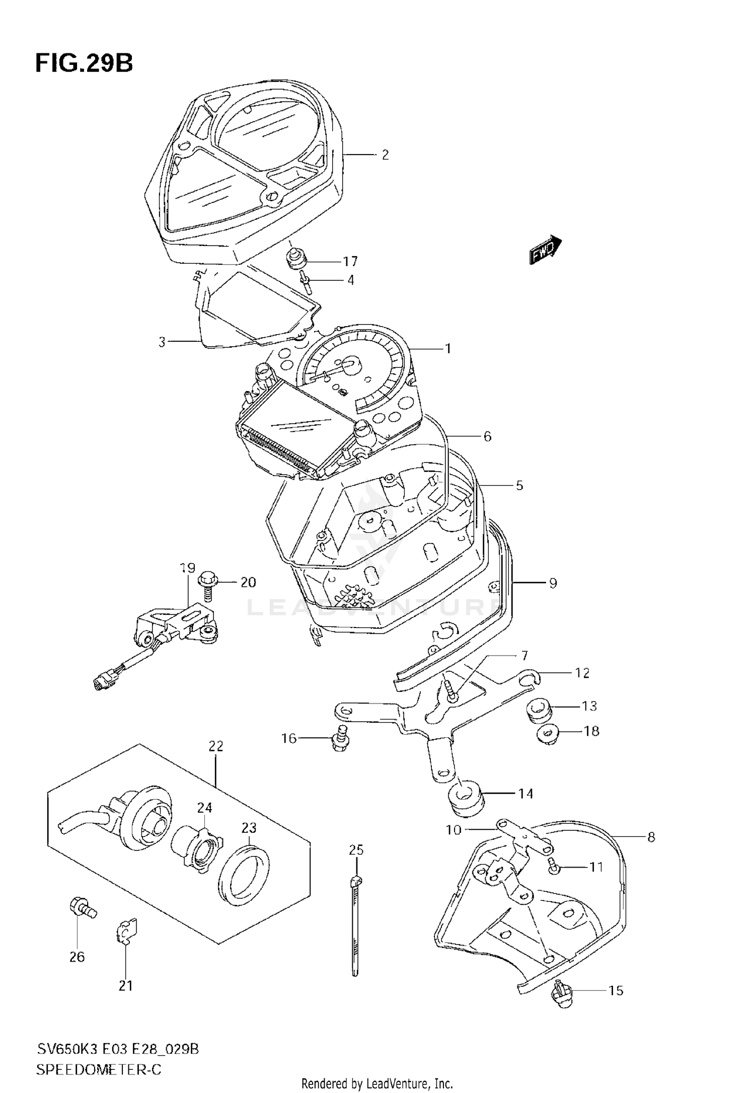 SPEEDOMETER (SV650AK7)