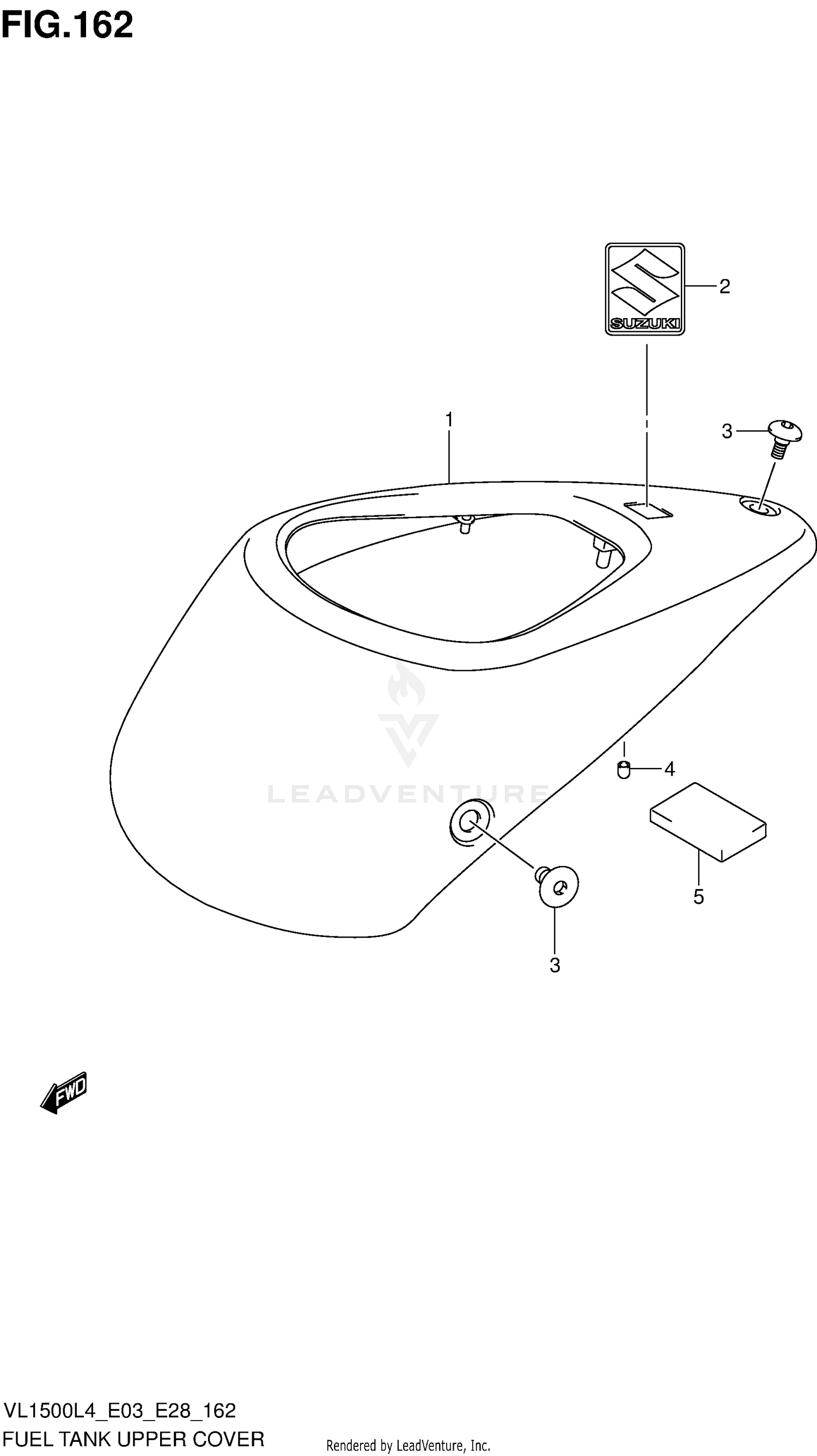 FUEL TANK UPPER COVER (VL1500BL4 E28)