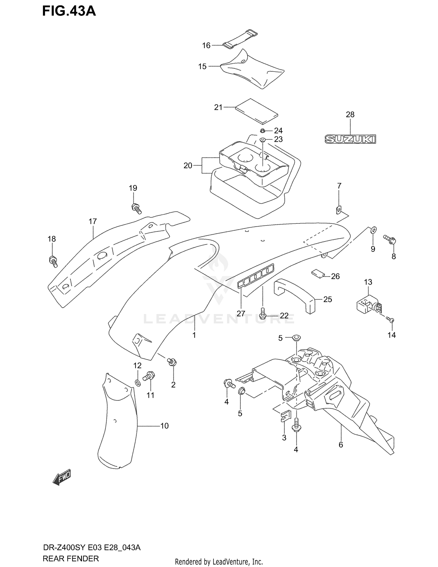 REAR FENDER (MODEL K2/K3/K4)