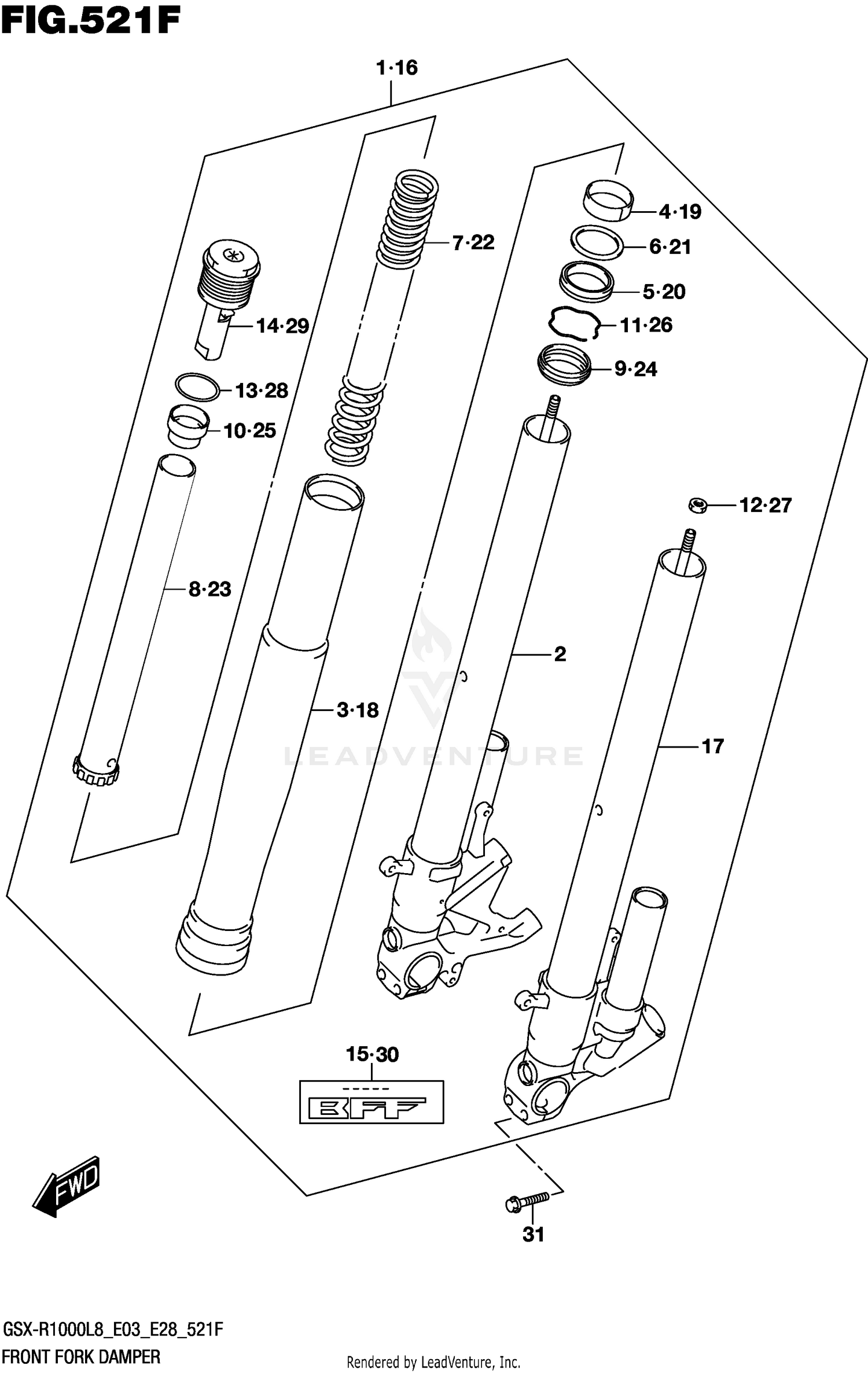 FRONT FORK DAMPER (GSX-R1000RZL8 E03)
