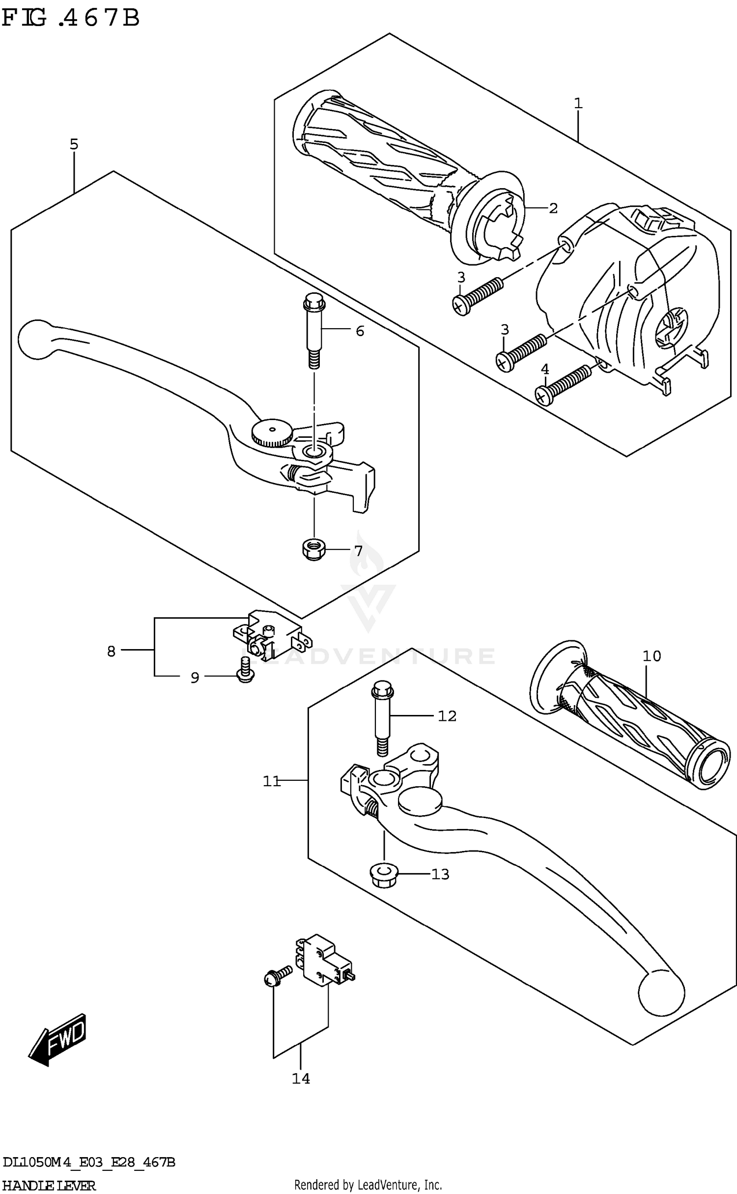 HANDLE LEVER (DL1050RR)