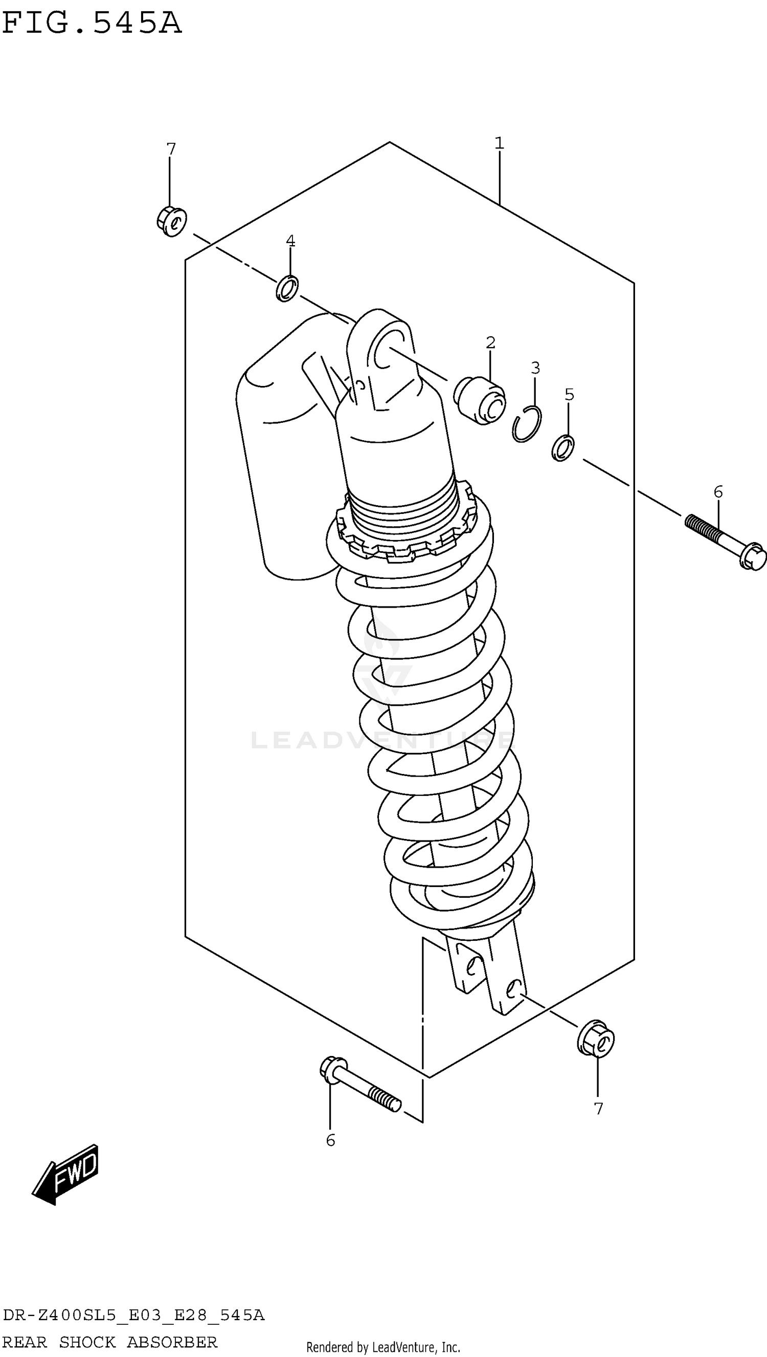 REAR SHOCK ABSORBER (DR-Z400SL5 E03)