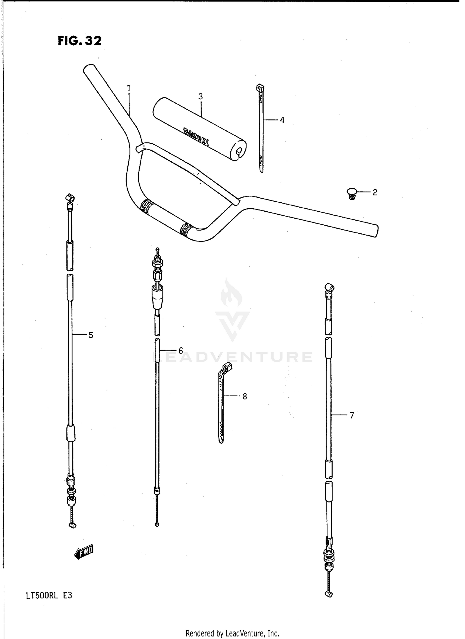 HANDLEBAR - CONTROL CABLE