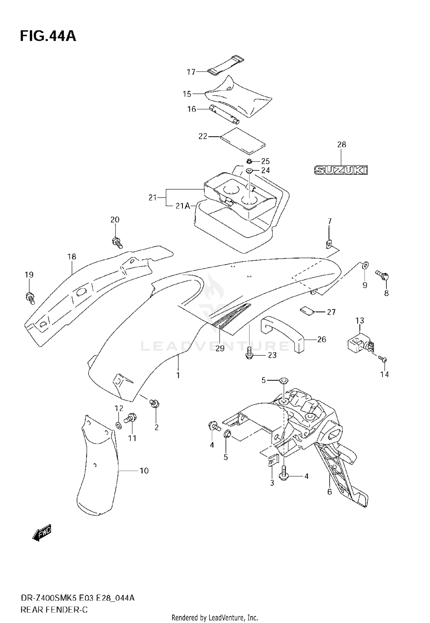 REAR FENDER (MODEL K7/K8)