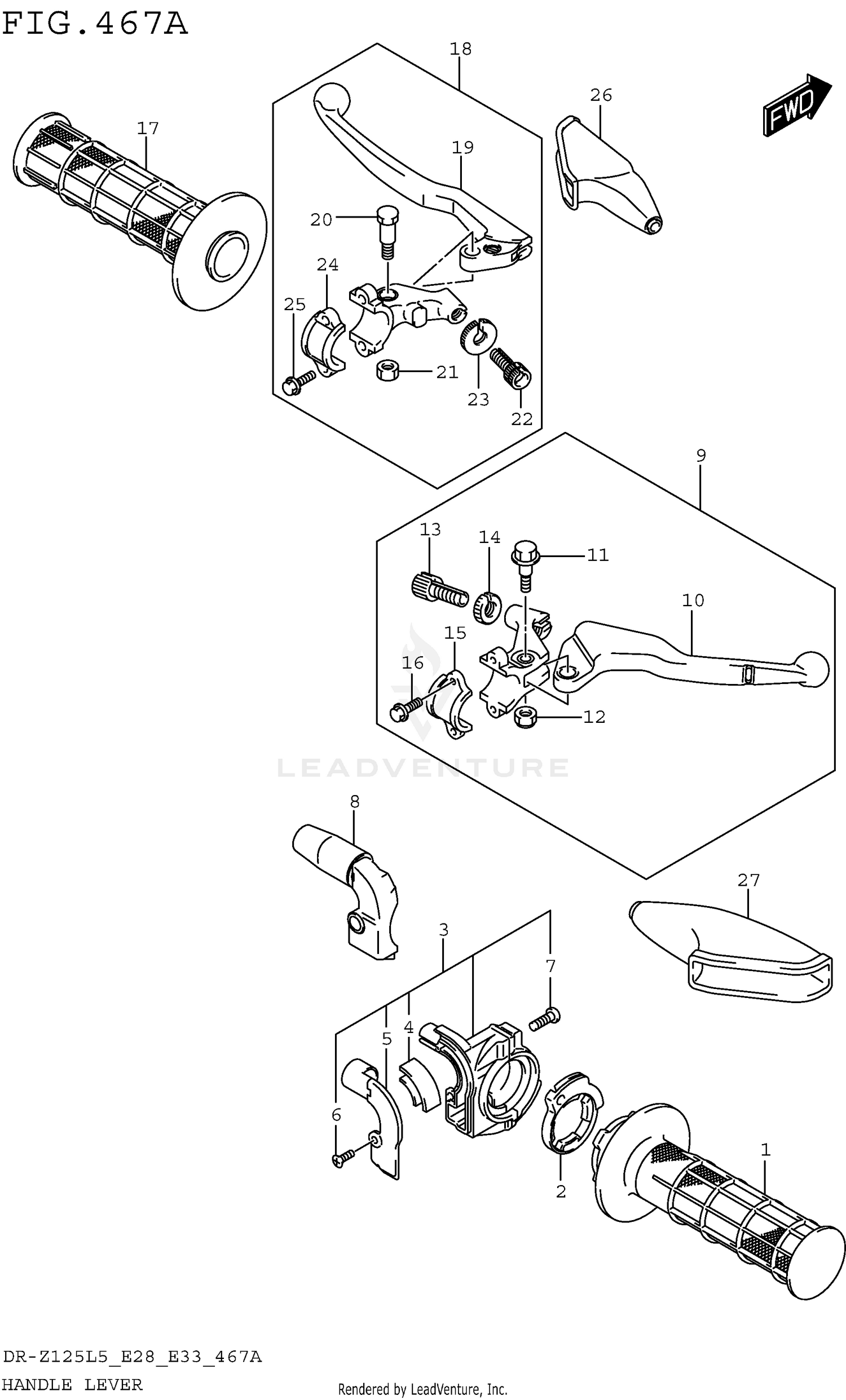 HANDLE LEVER (DR-Z125L5 E28)