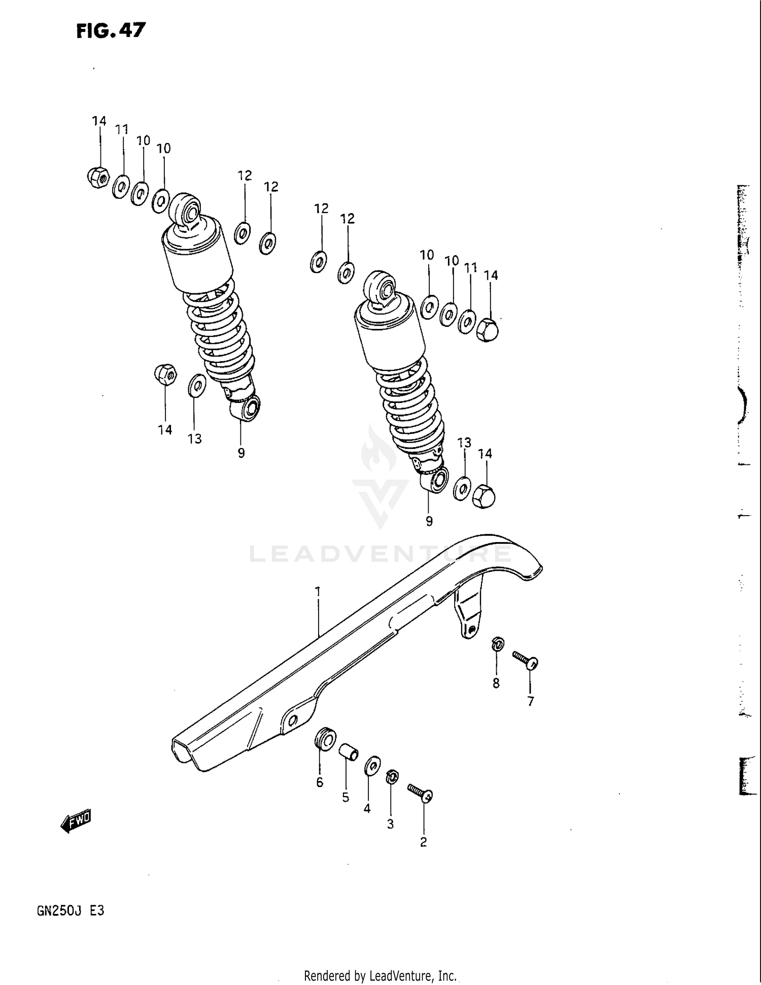 CHAIN CASE - SHOCK ABSORBER