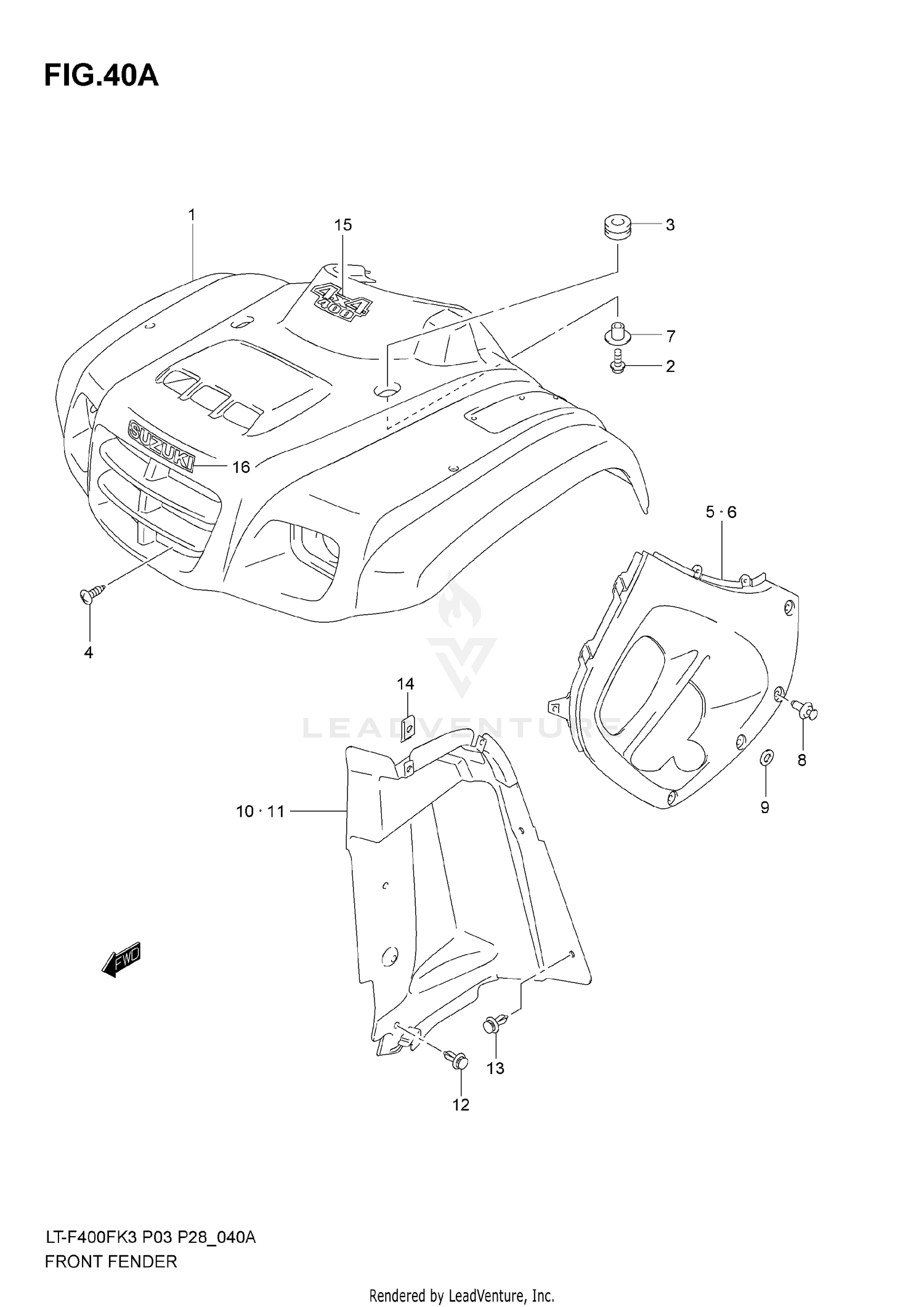 FRONT FENDER (MODEL K4)