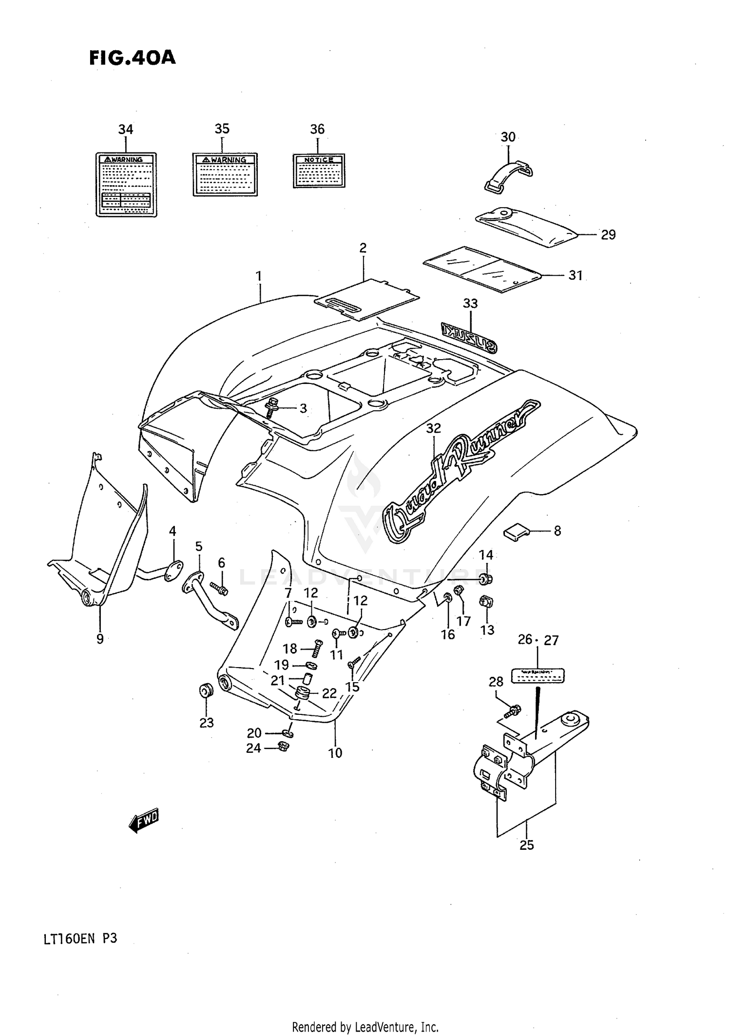 REAR FENDER (MODEL L)