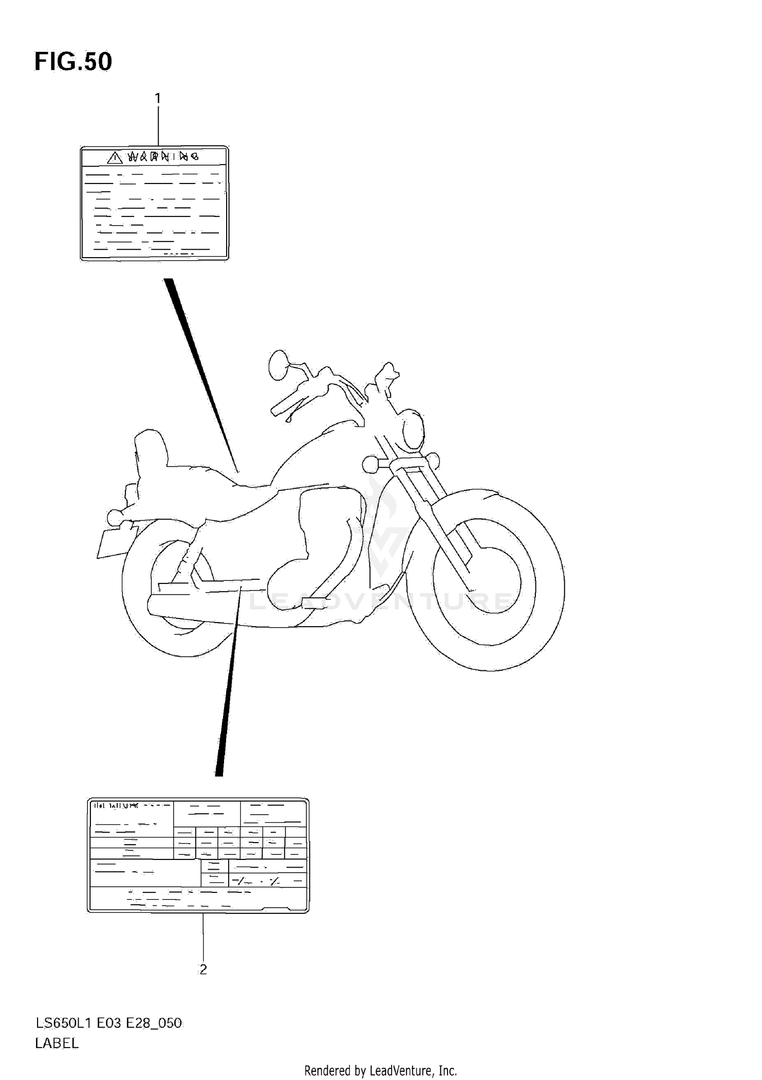 WARNING LABEL (LS650L1 E28)