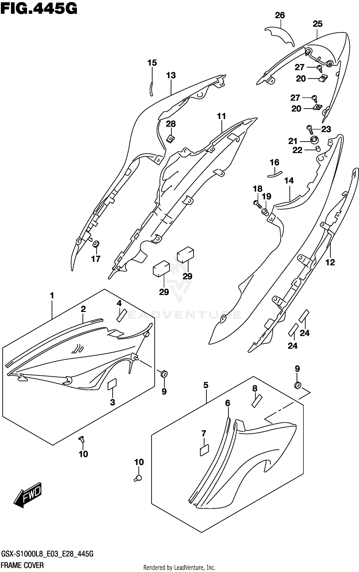 FRAME COVER (GSX-S1000AL8 E33)