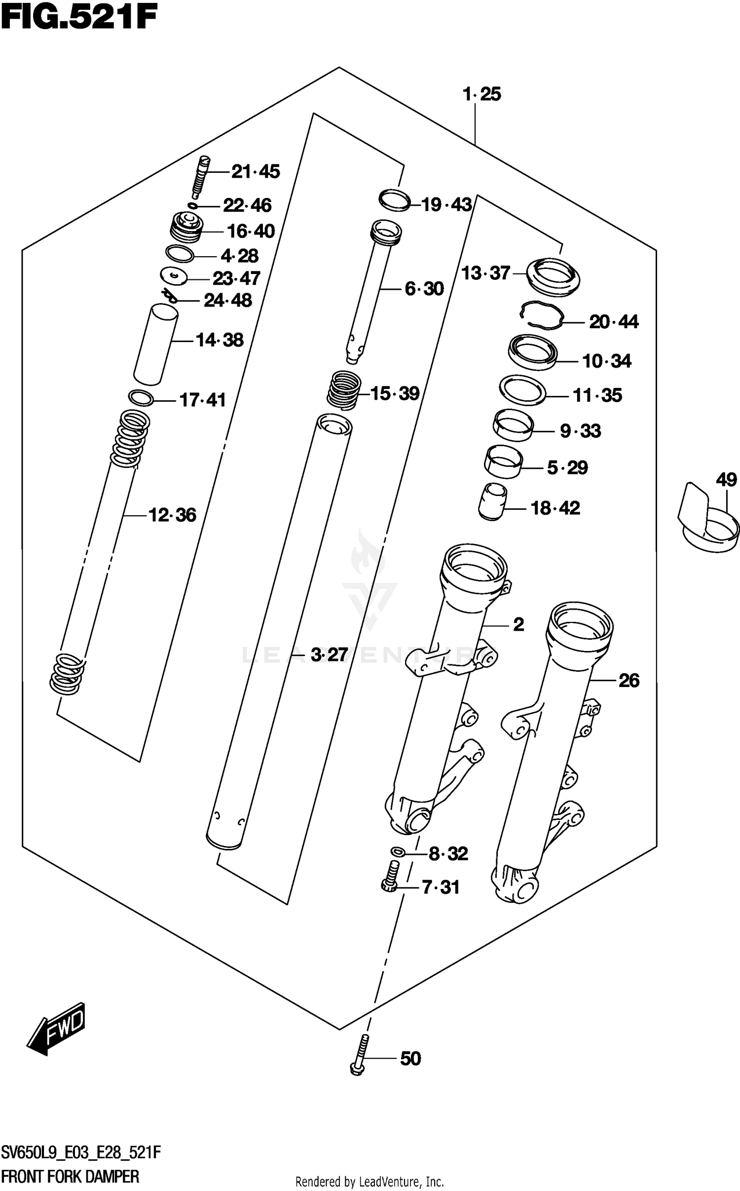FRONT FORK DAMPER (SV650XAL9 E33)