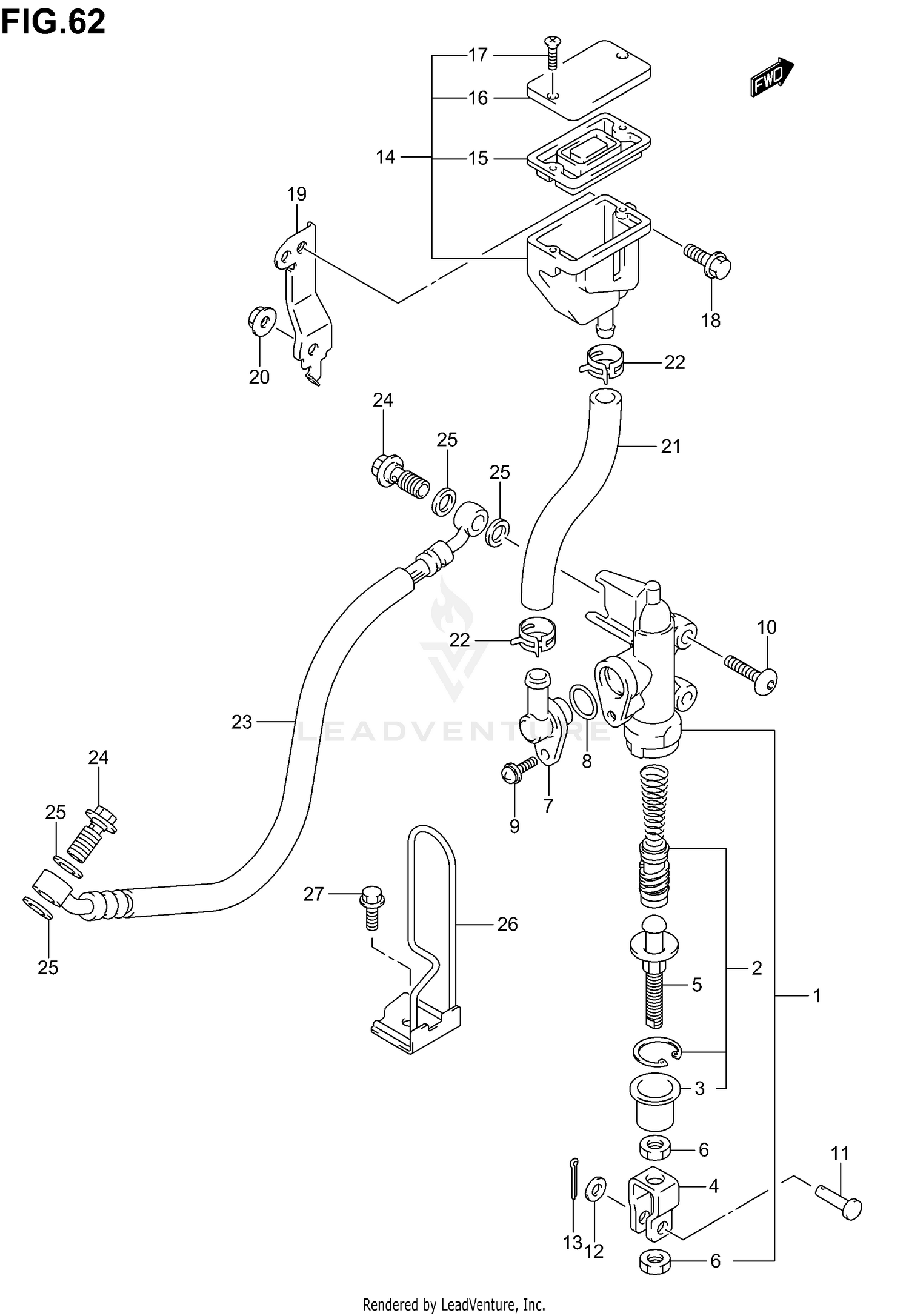 REAR MASTER CYLINDER (SV1000SK3)
