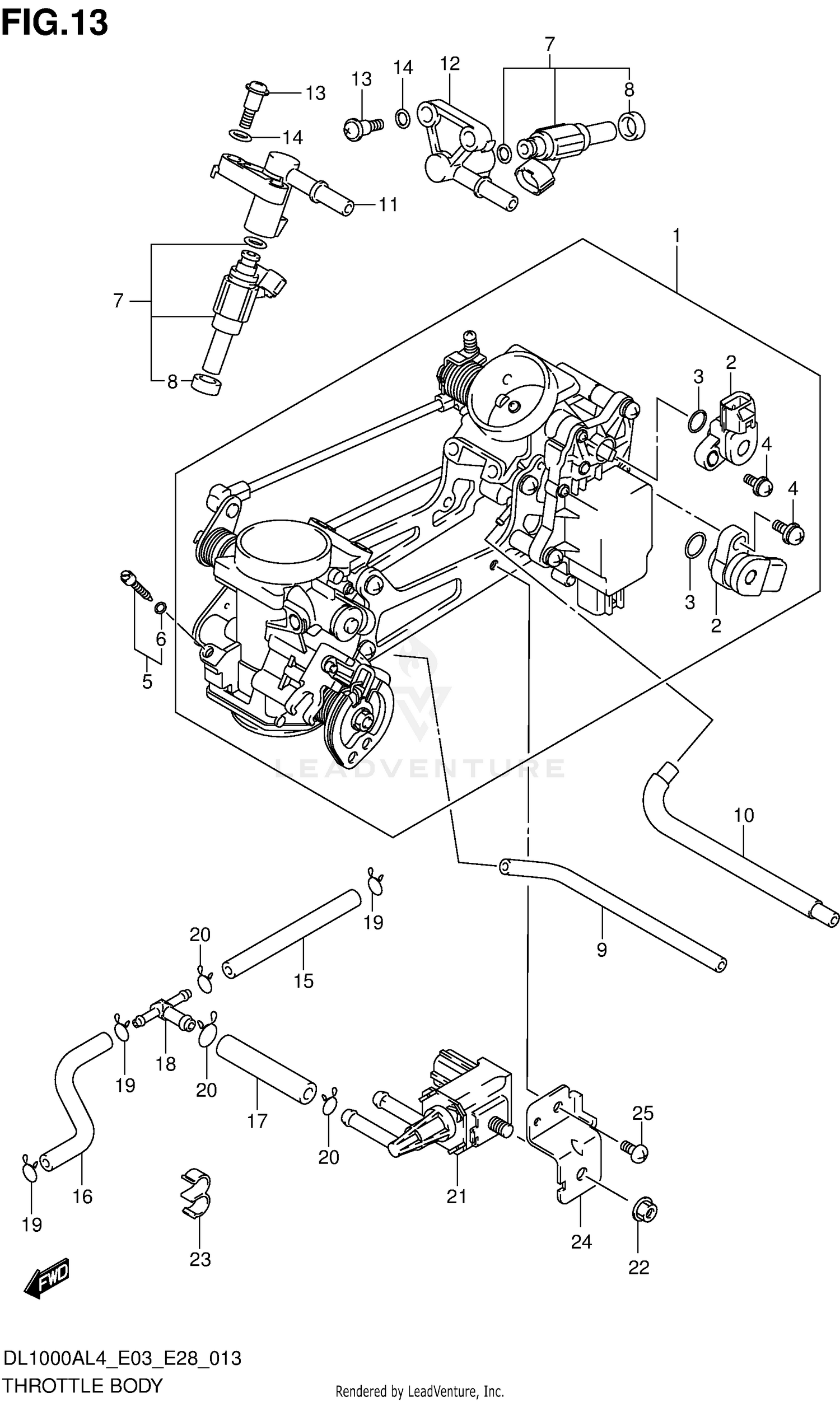 THROTTLE BODY (DL1000AL4 E33)