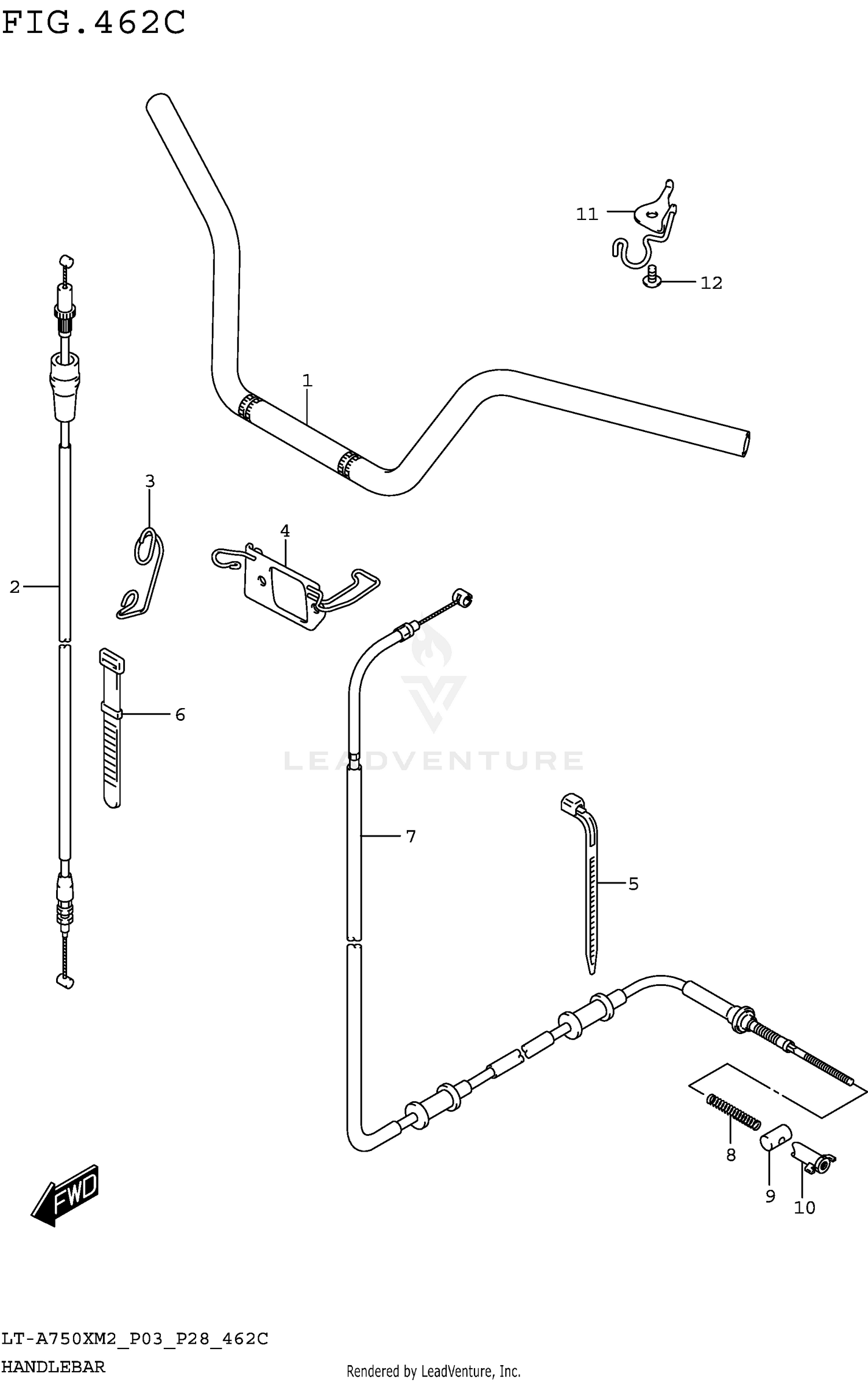 HANDLEBAR (LT-A750XM2 P33)