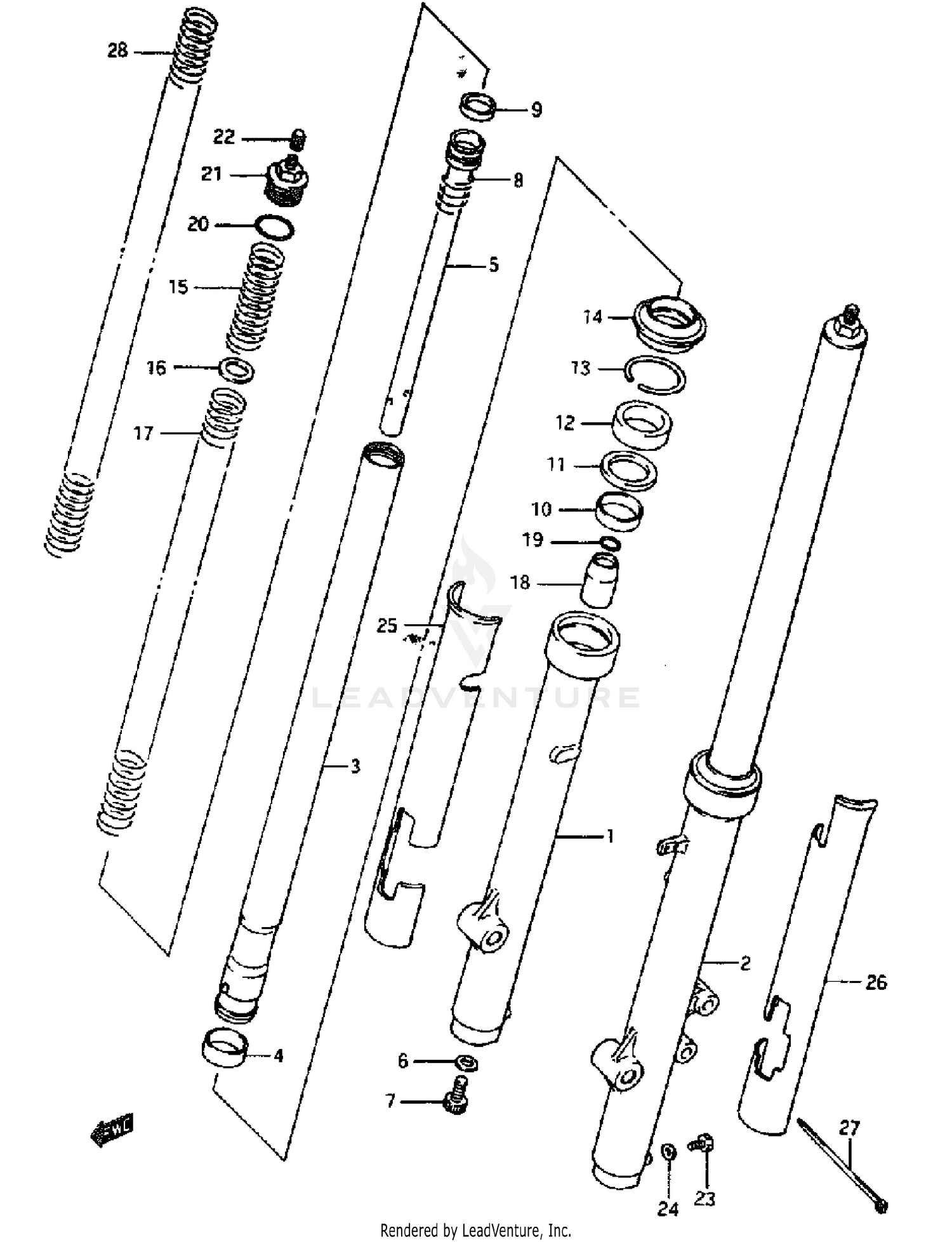 FRONT FORK (MODEL G/H/J)