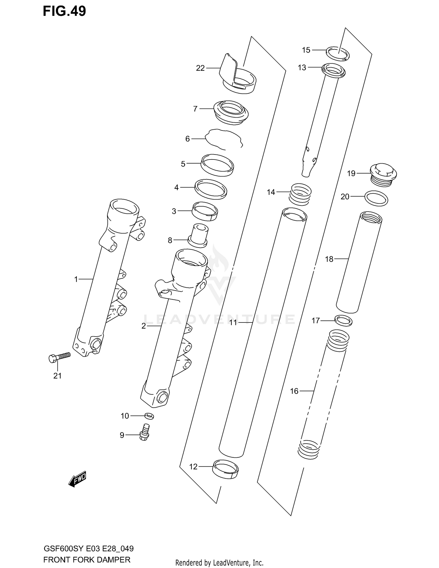 FRONT FORK DAMPER (MODEL Y/K1/K2)
