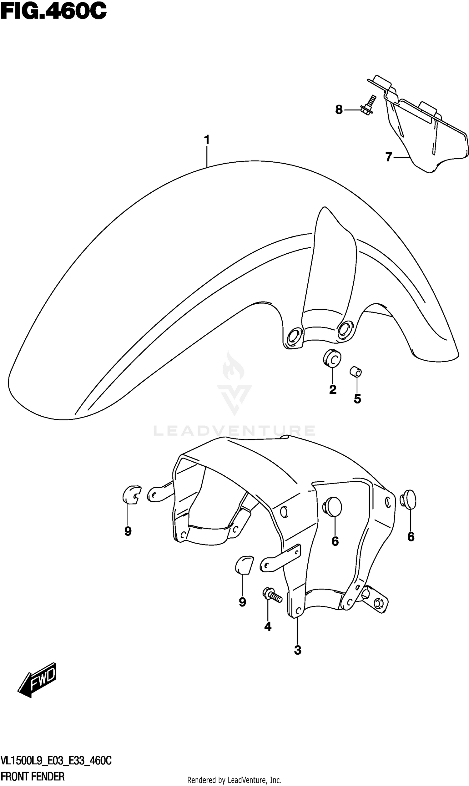 FRONT FENDER (VL1500TL9 E03)