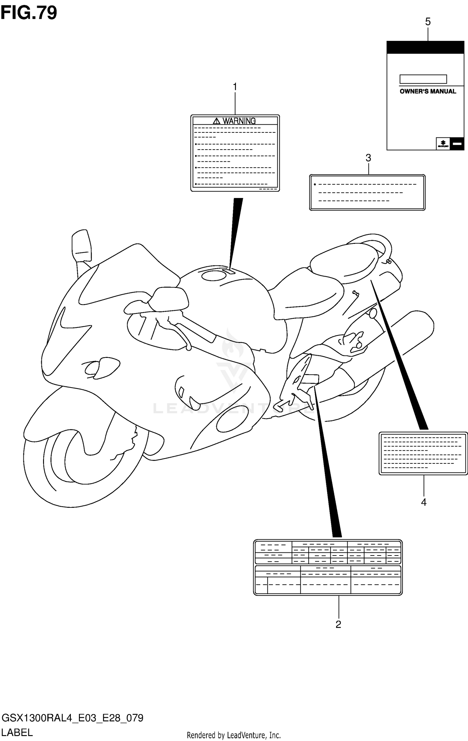 LABEL (GSX1300RAL4 E03)