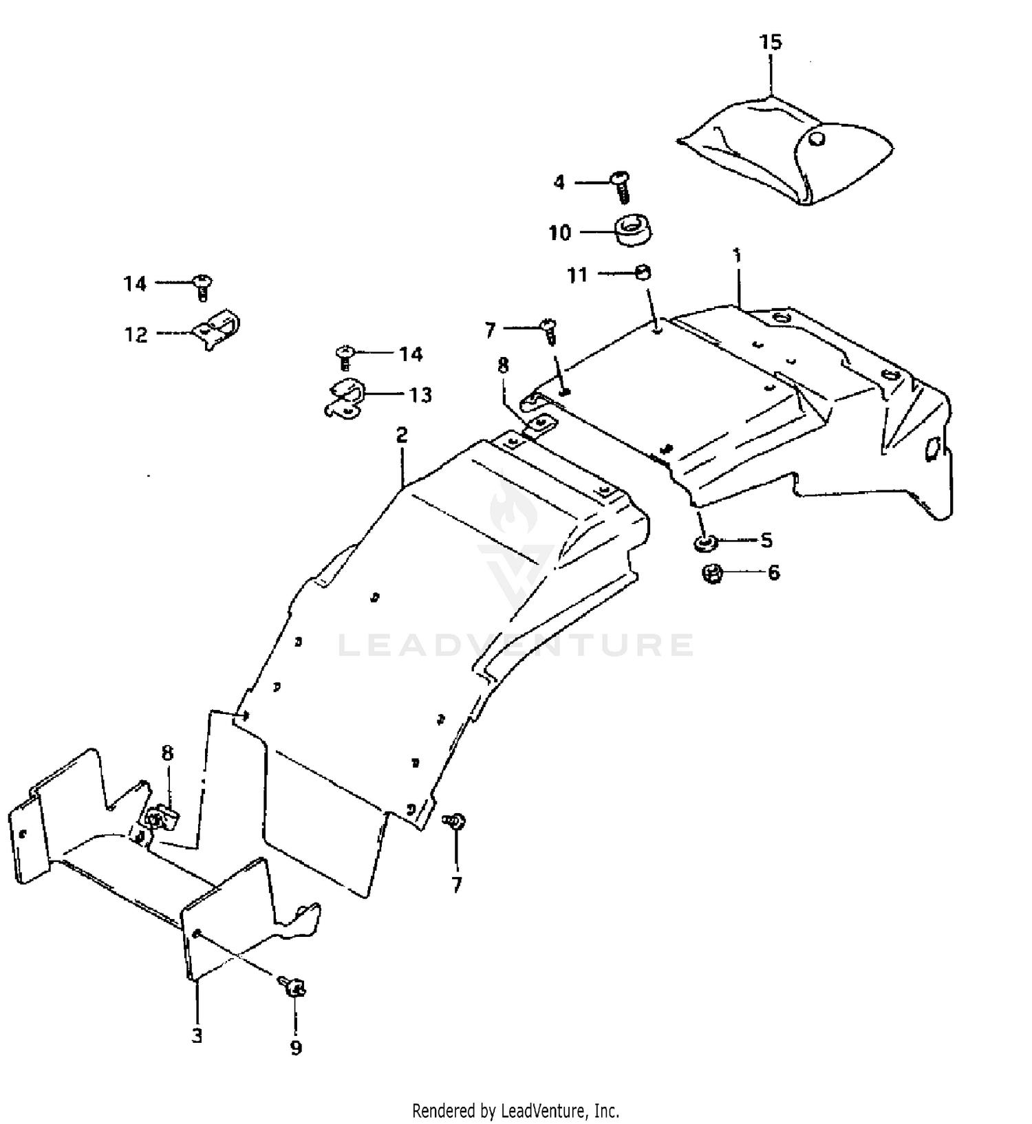 REAR FENDER (MODEL P)