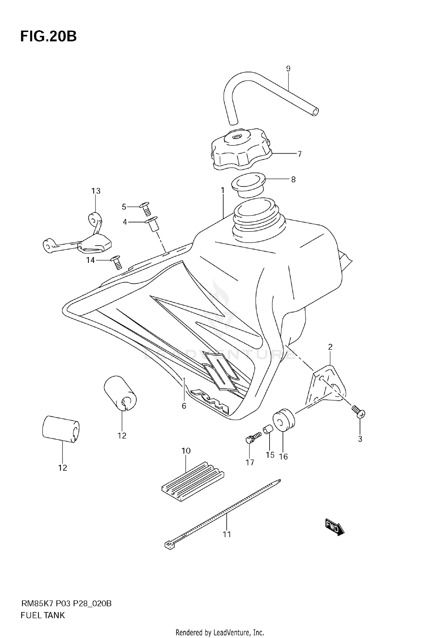 FUEL TANK (MODEL K9)