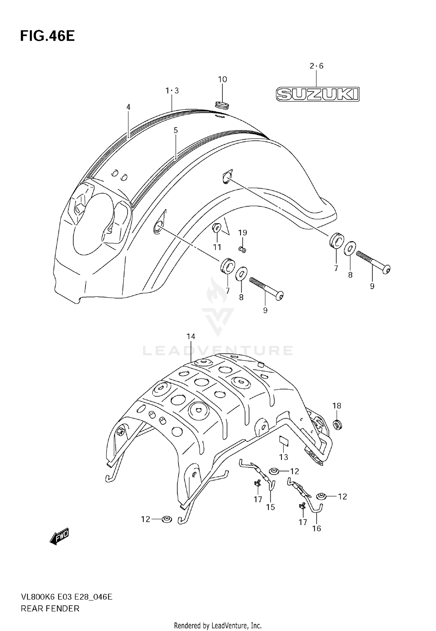 REAR FENDER (MODEL K9)