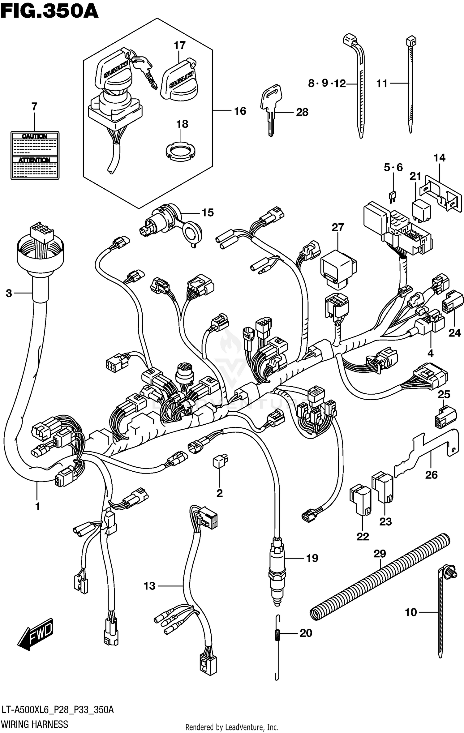 WIRING HARNESS (LT-A500XL6 P28)