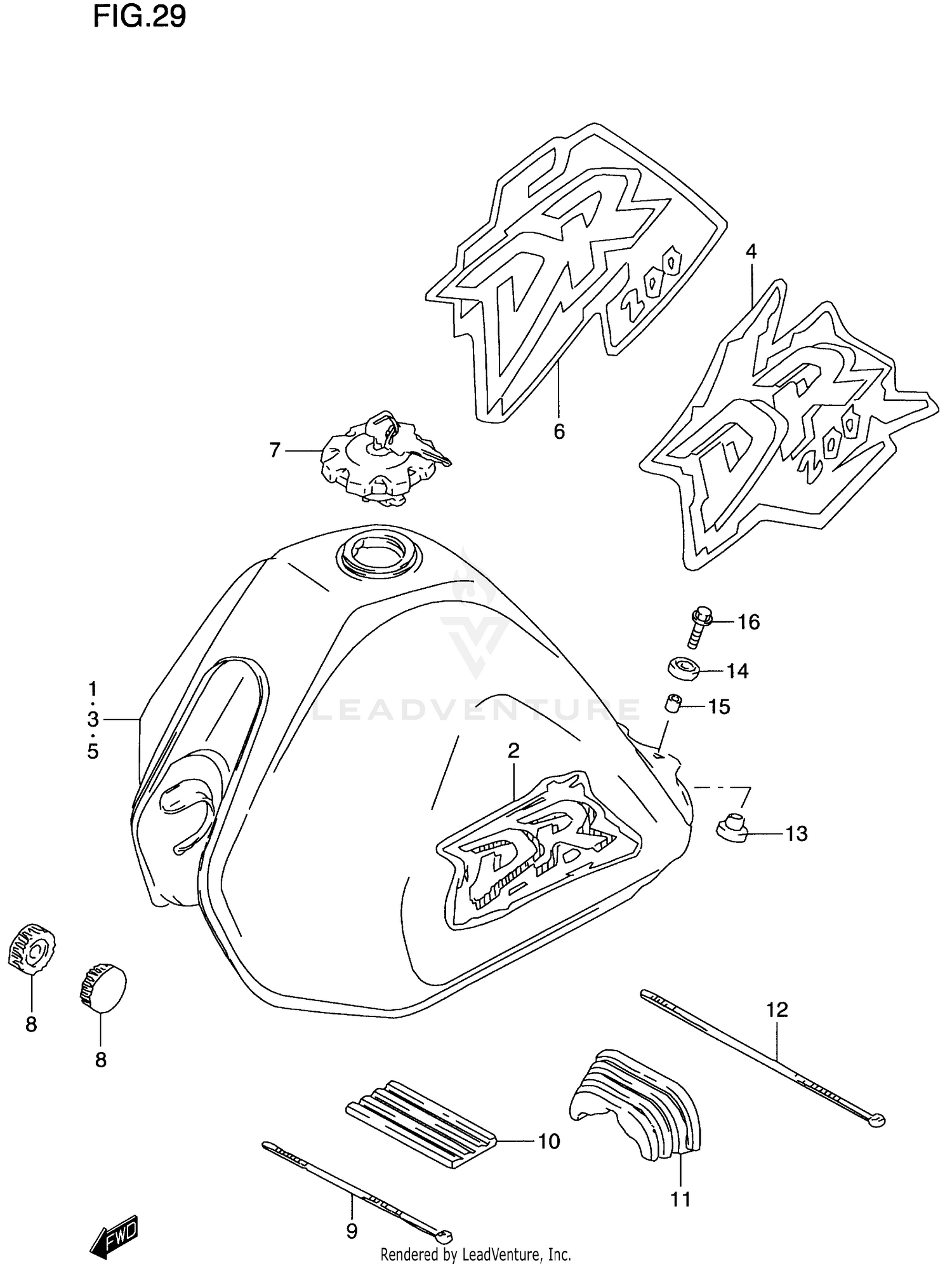 FUEL TANK (MODEL T/V/W)