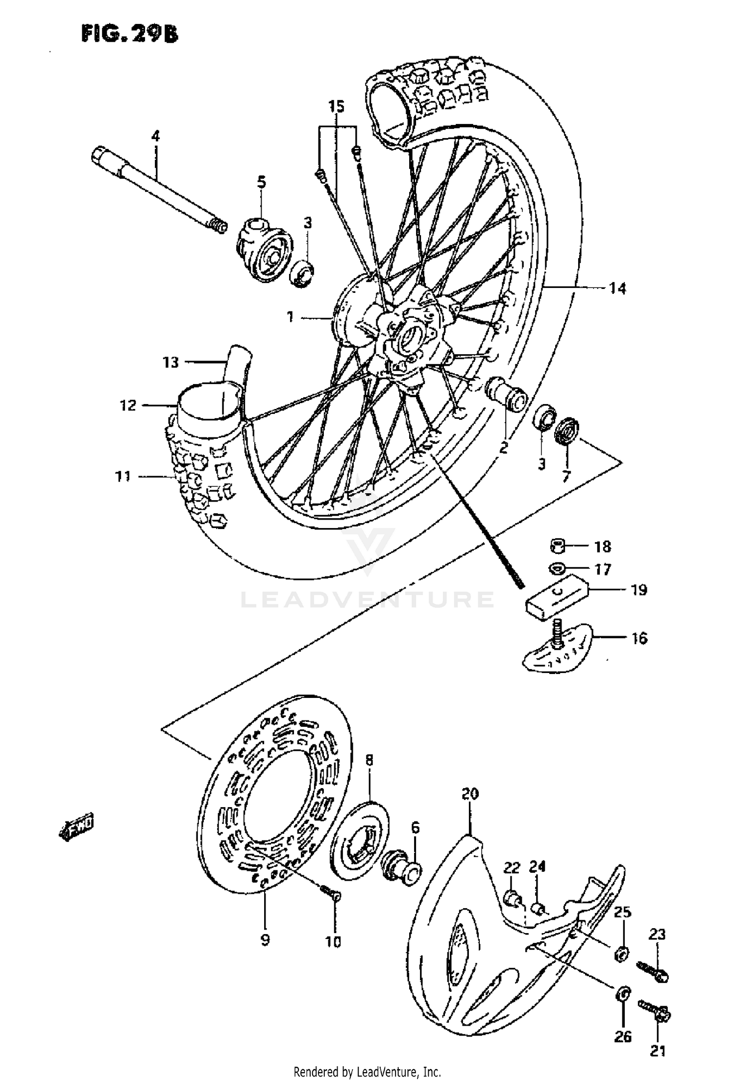 FRONT WHEEL (MODEL N/P/R/S)