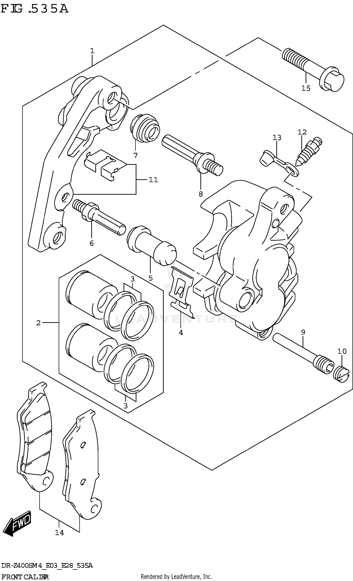 FRONT CALIPER (DR-Z400S)