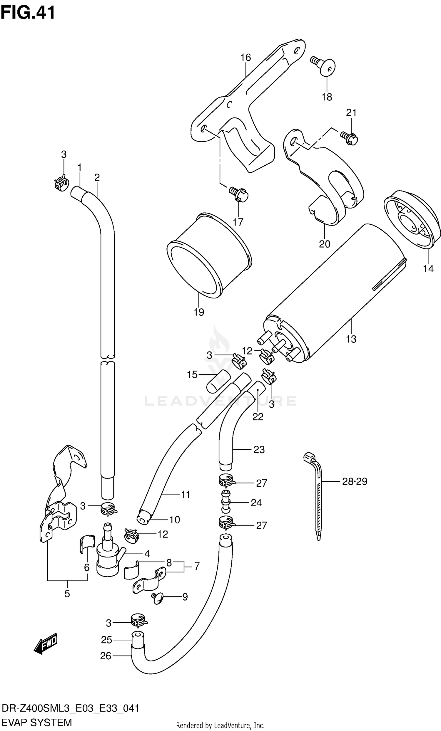 EVAP SYSTEM (DR-Z400SML3 E33)