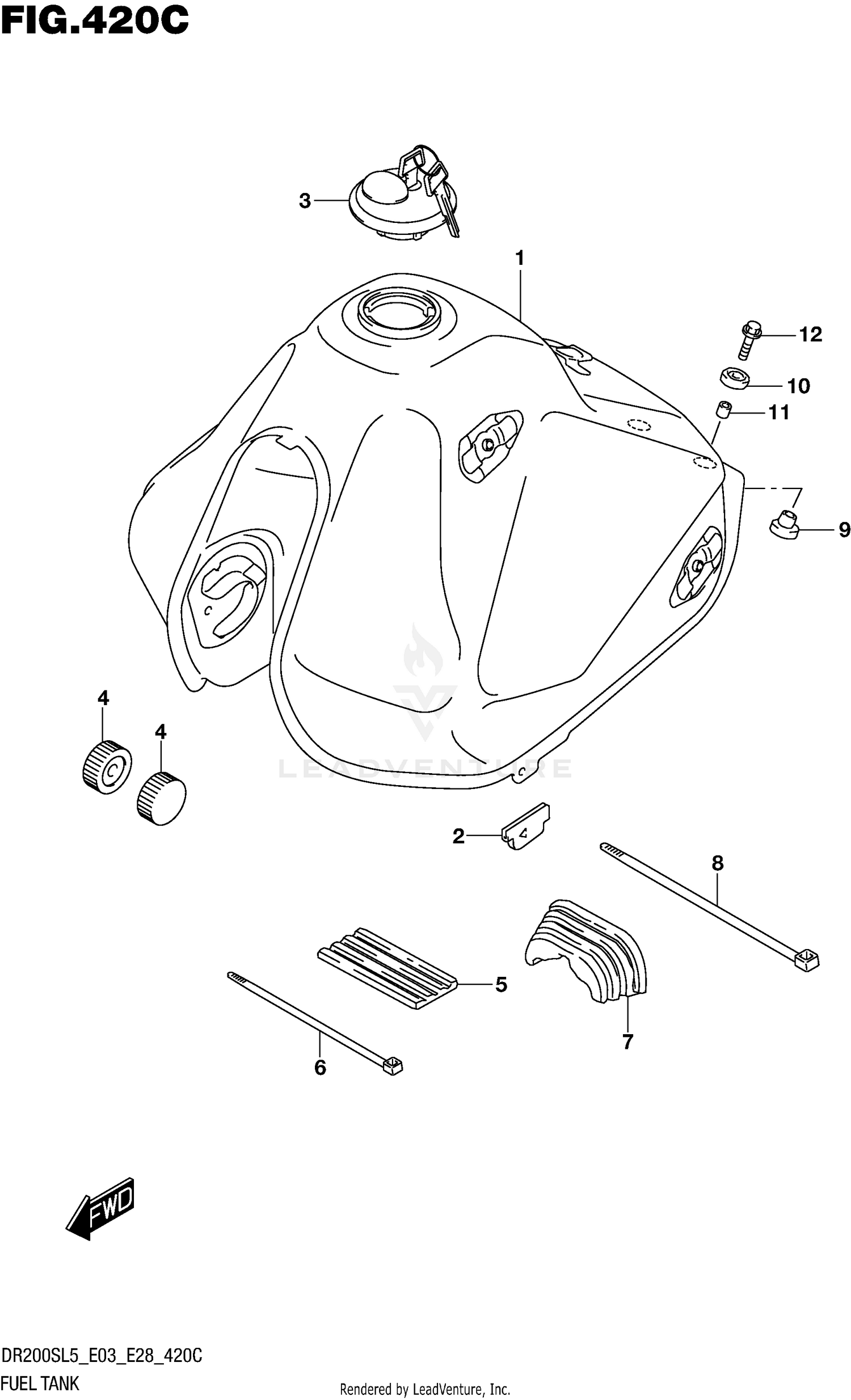FUEL TANK (DR200SL5 E33)