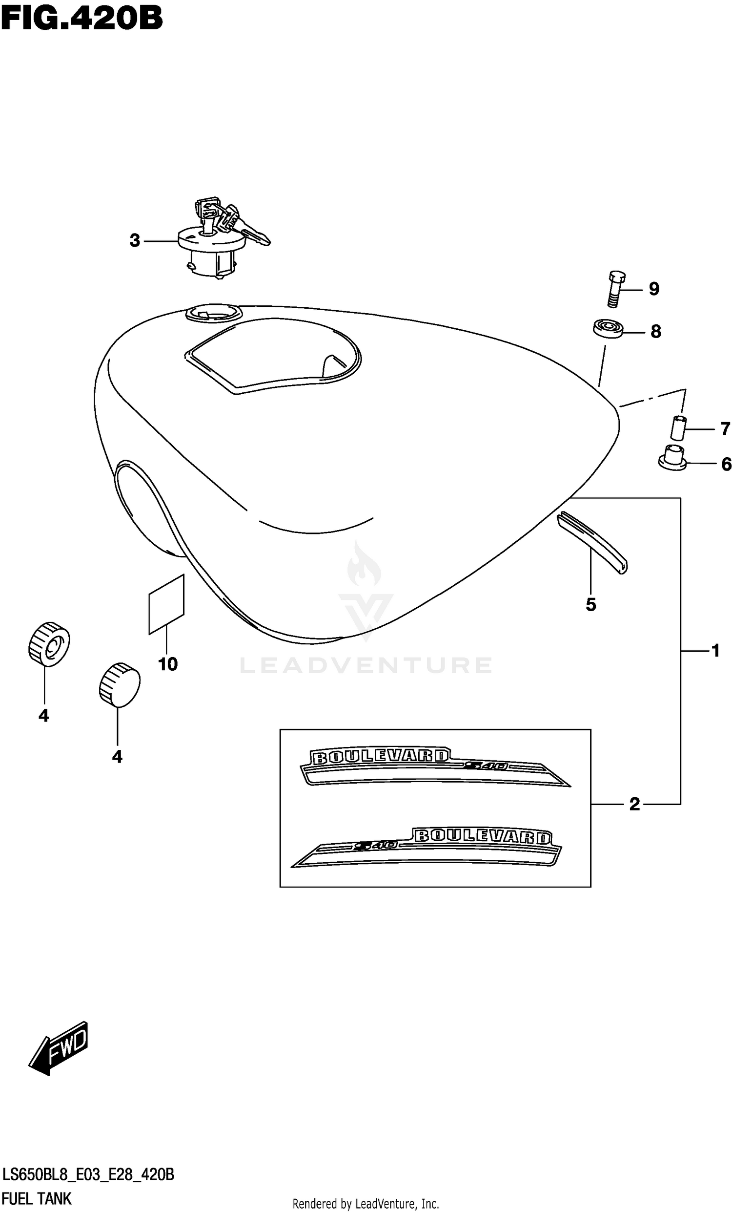 FUEL TANK (LS650BL8 E28)