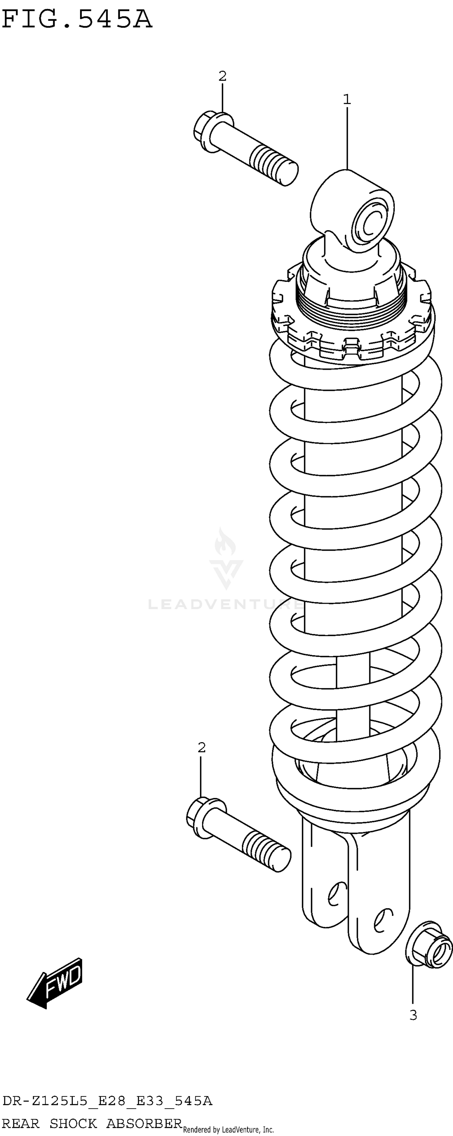 REAR SHOCK ABSORBER (DR-Z125L5 E28)