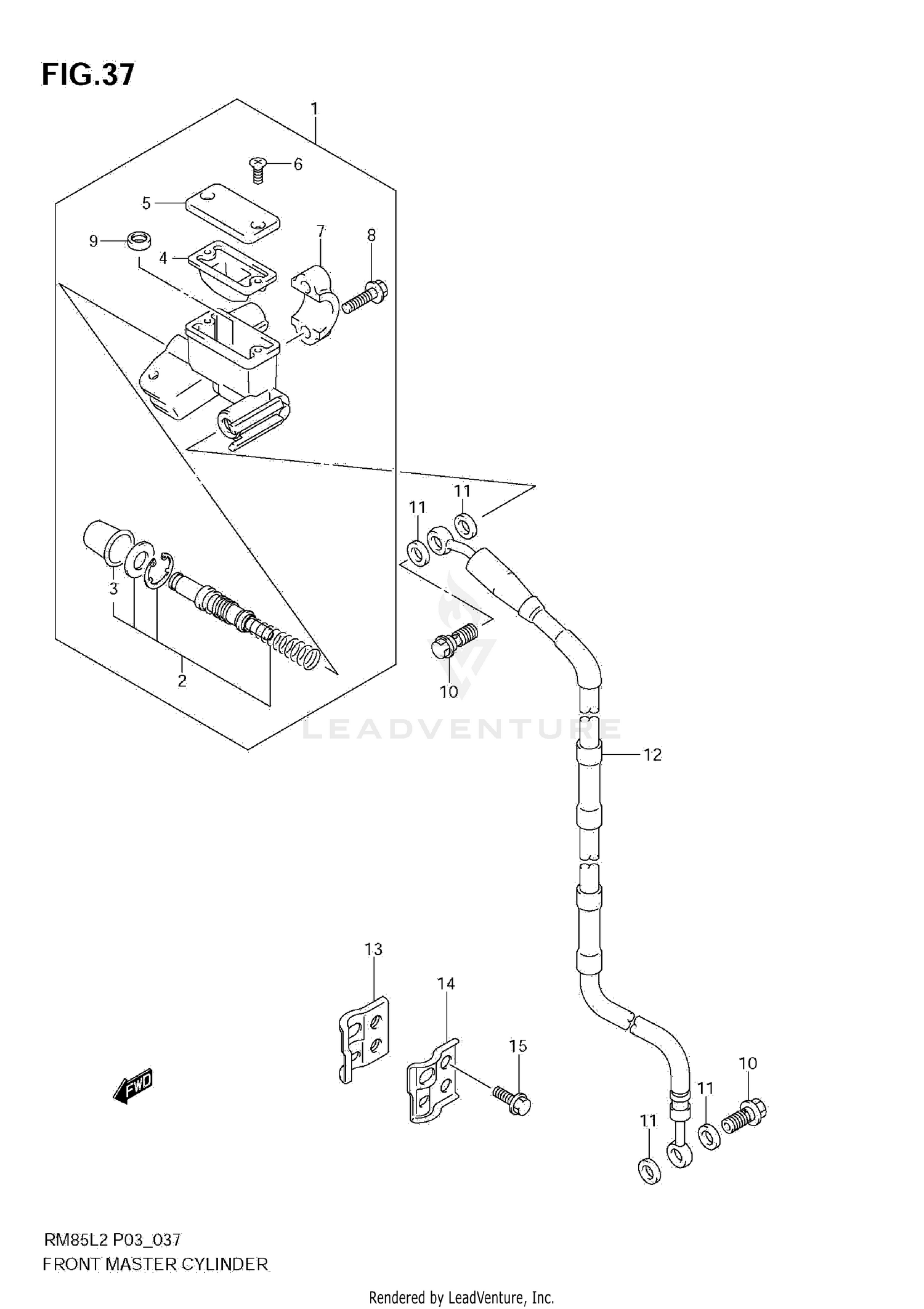 FRONT MASTER CYLINDER (RM85)