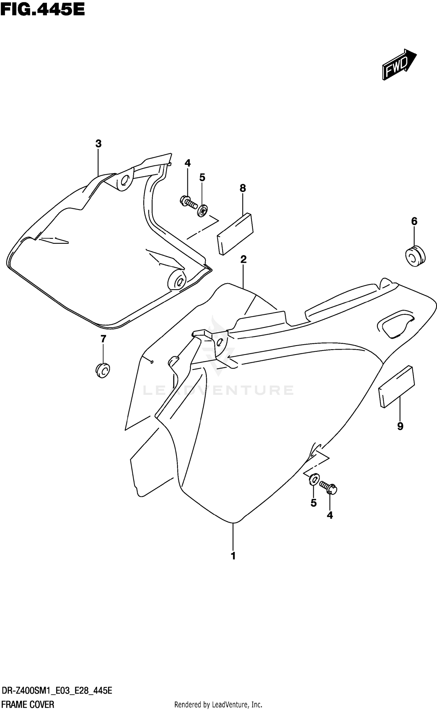 FRAME COVER (DR-Z400S:E03,E28)