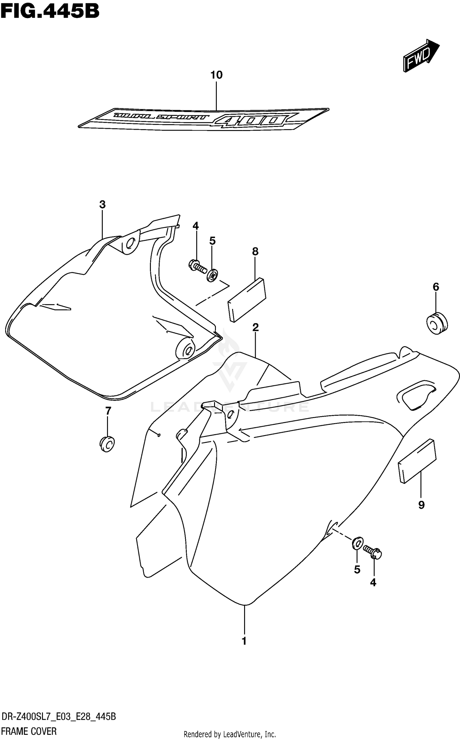 FRAME COVER (DR-Z400SL7 E28)
