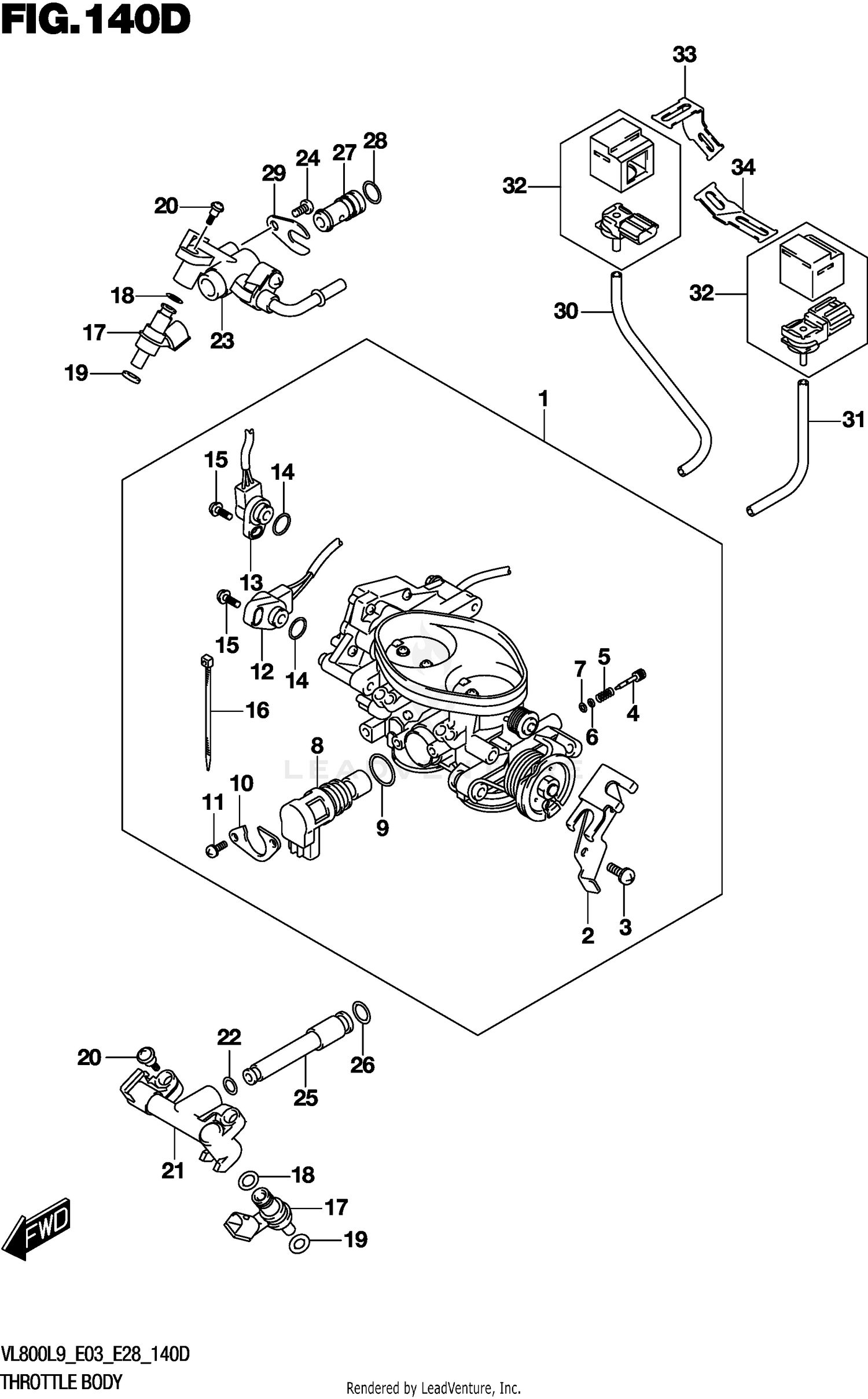 THROTTLE BODY (VL800TL9 E03)