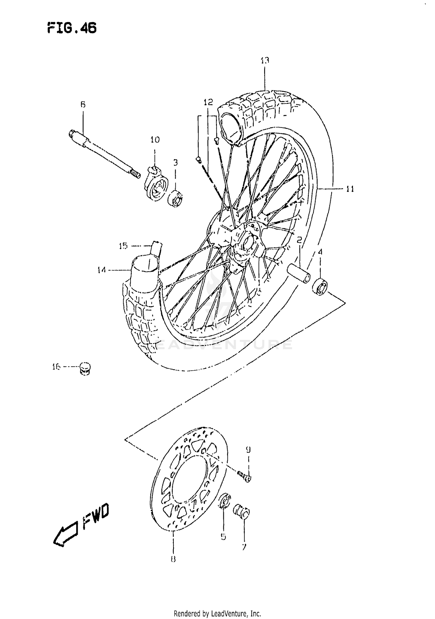 FRONT WHEEL (MODEL V)