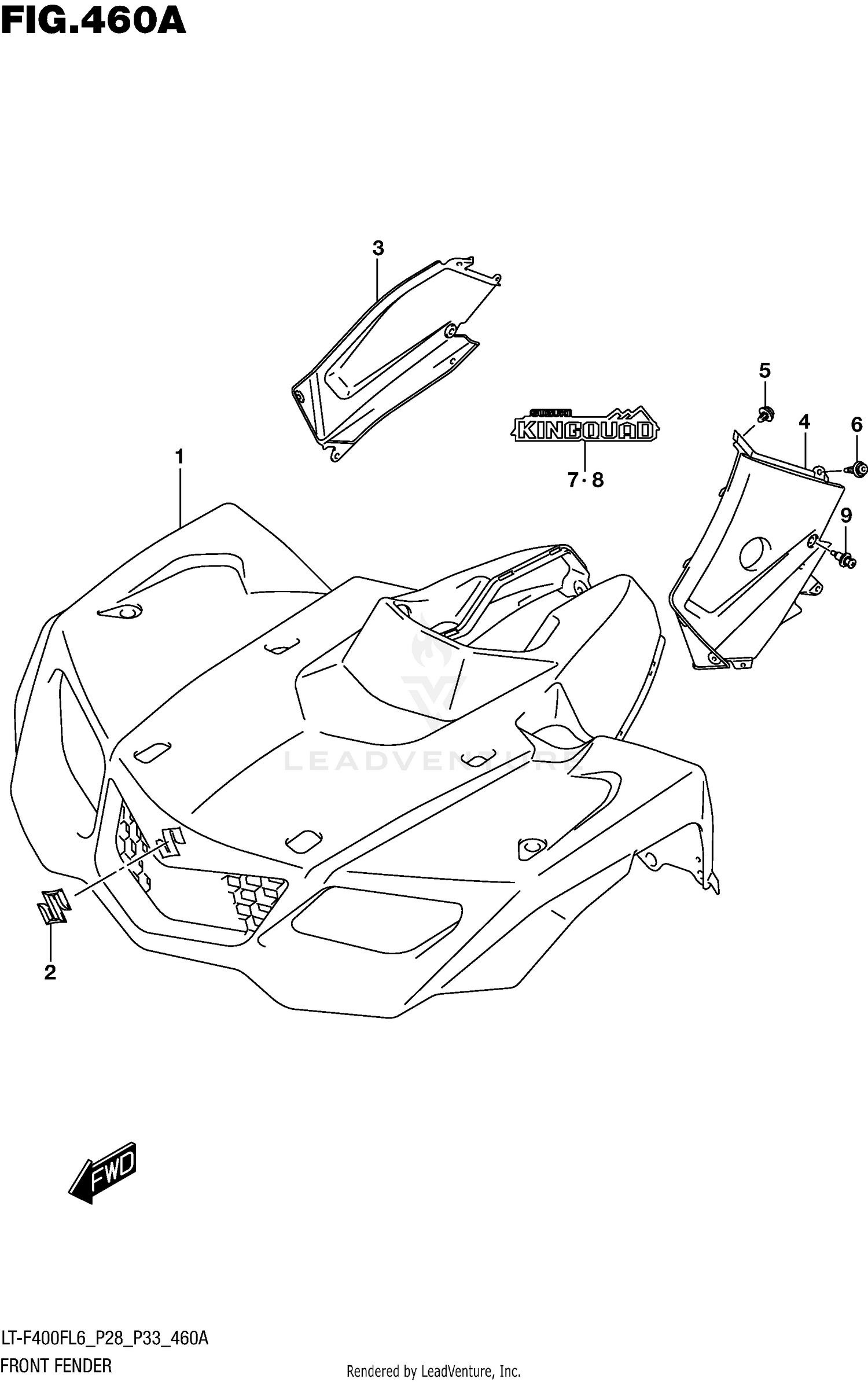 FRONT FENDER (LT-F400FL6 P28)