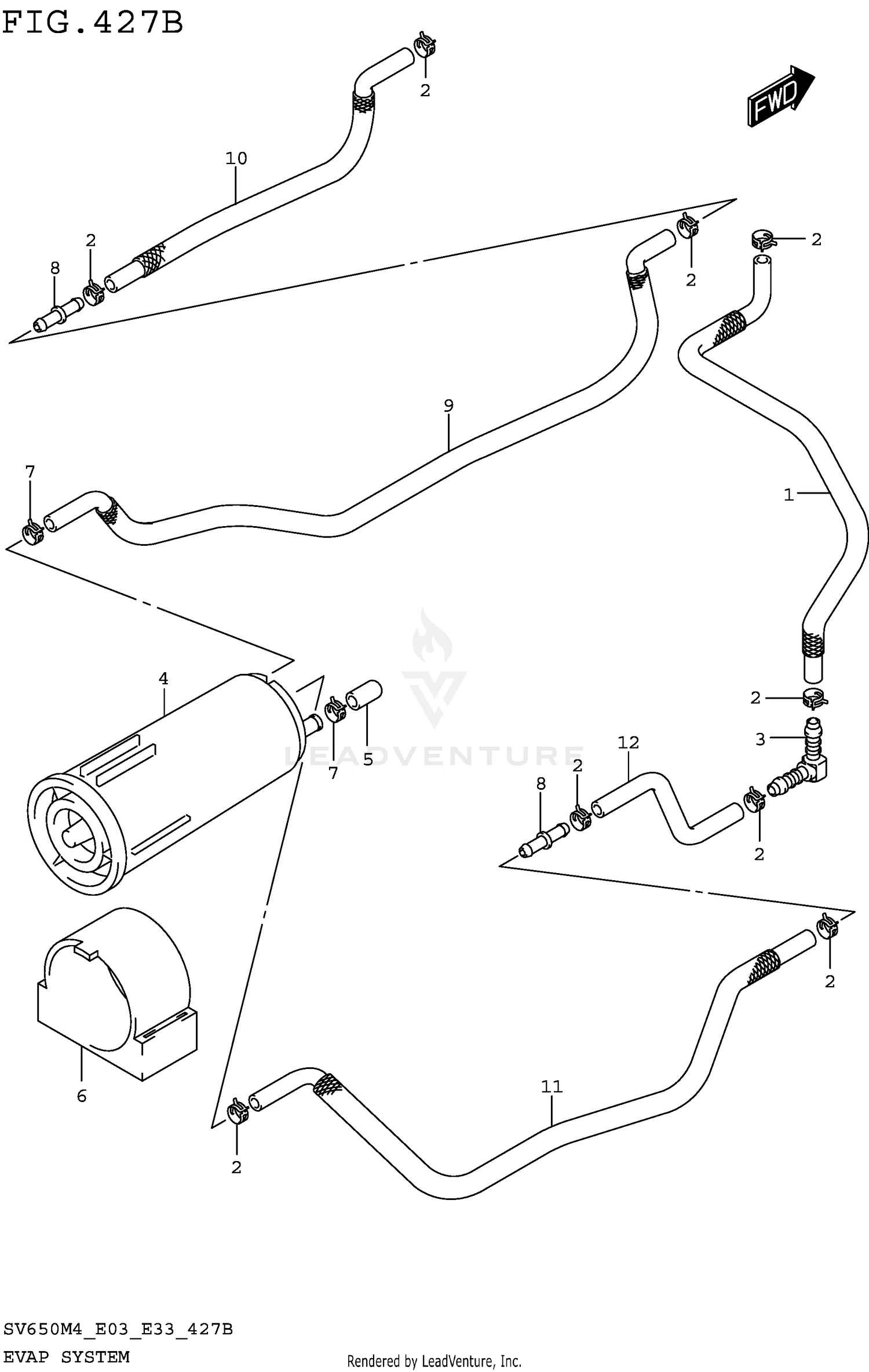 EVAP SYSTEM (SV650AM4 E33)