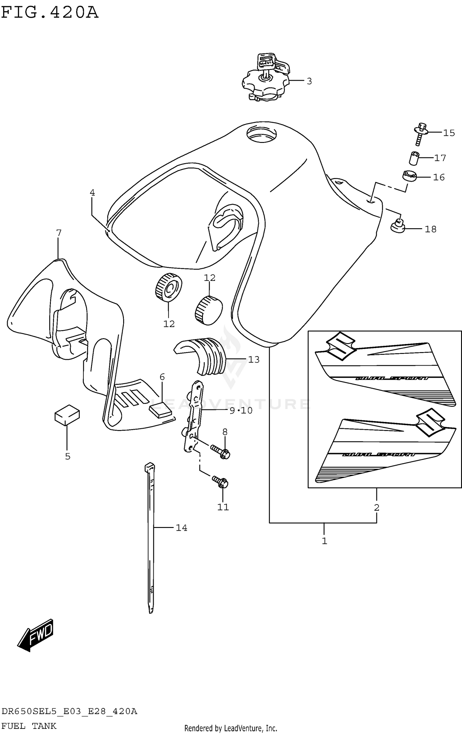 FUEL TANK (DR650SEL5 E03)