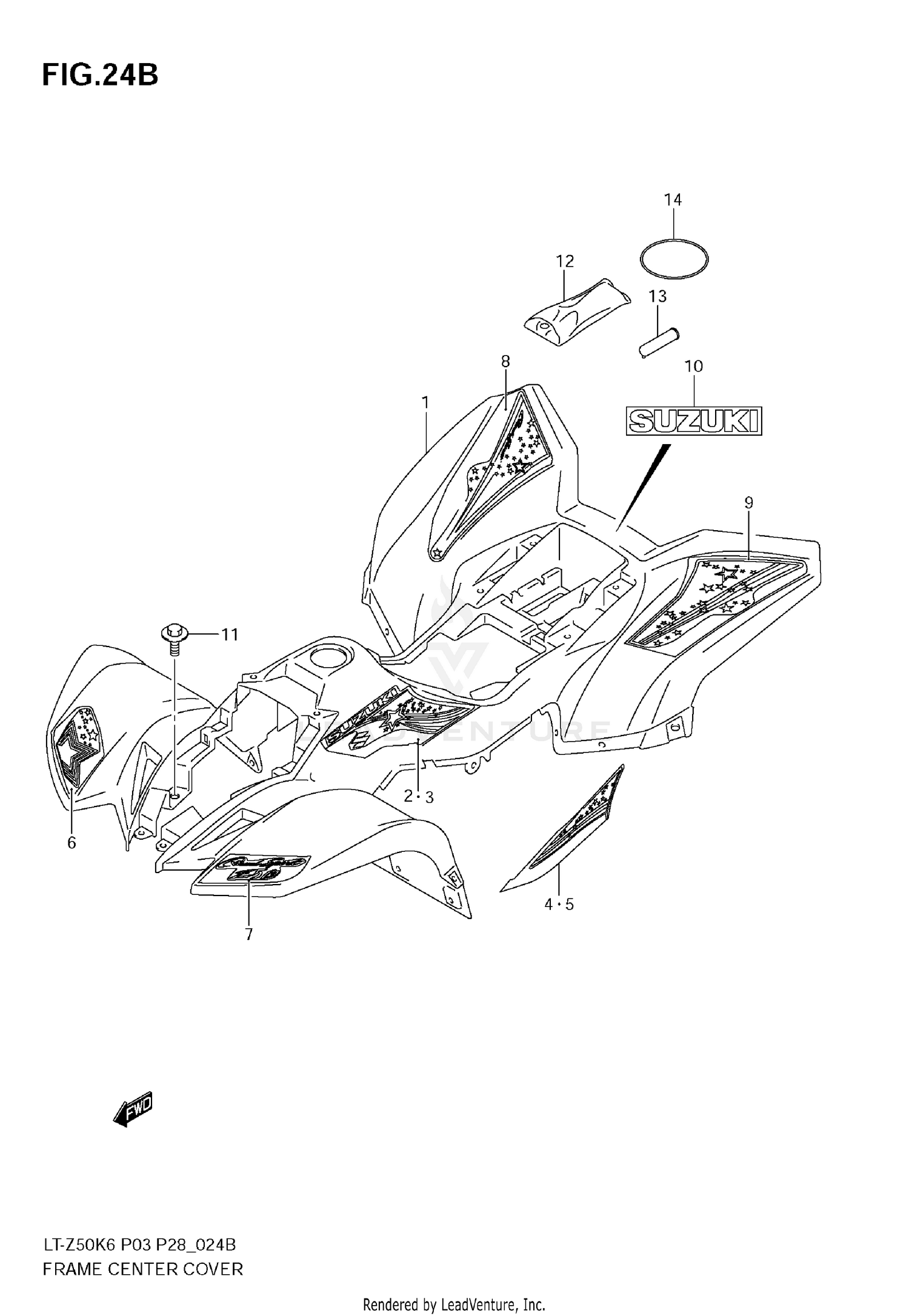 FRAME CENTER COVER (LT-Z50ZK9 E3)