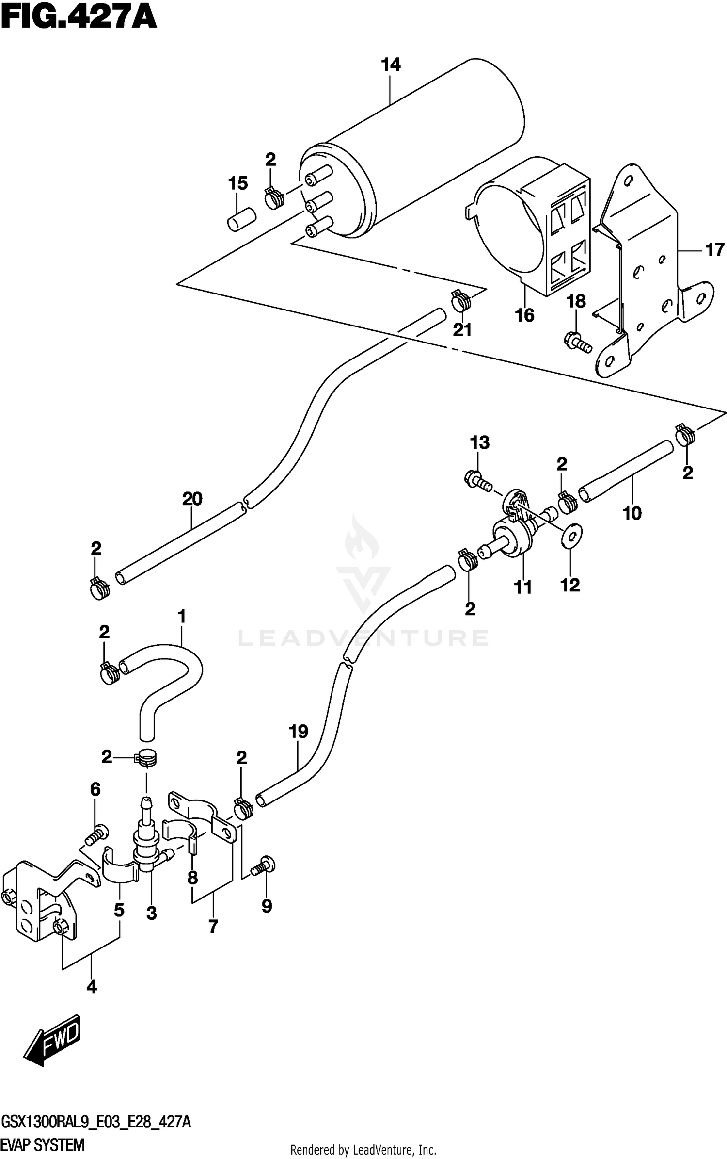 EVAP SYSTEM (GSX1300RAL9 E33)