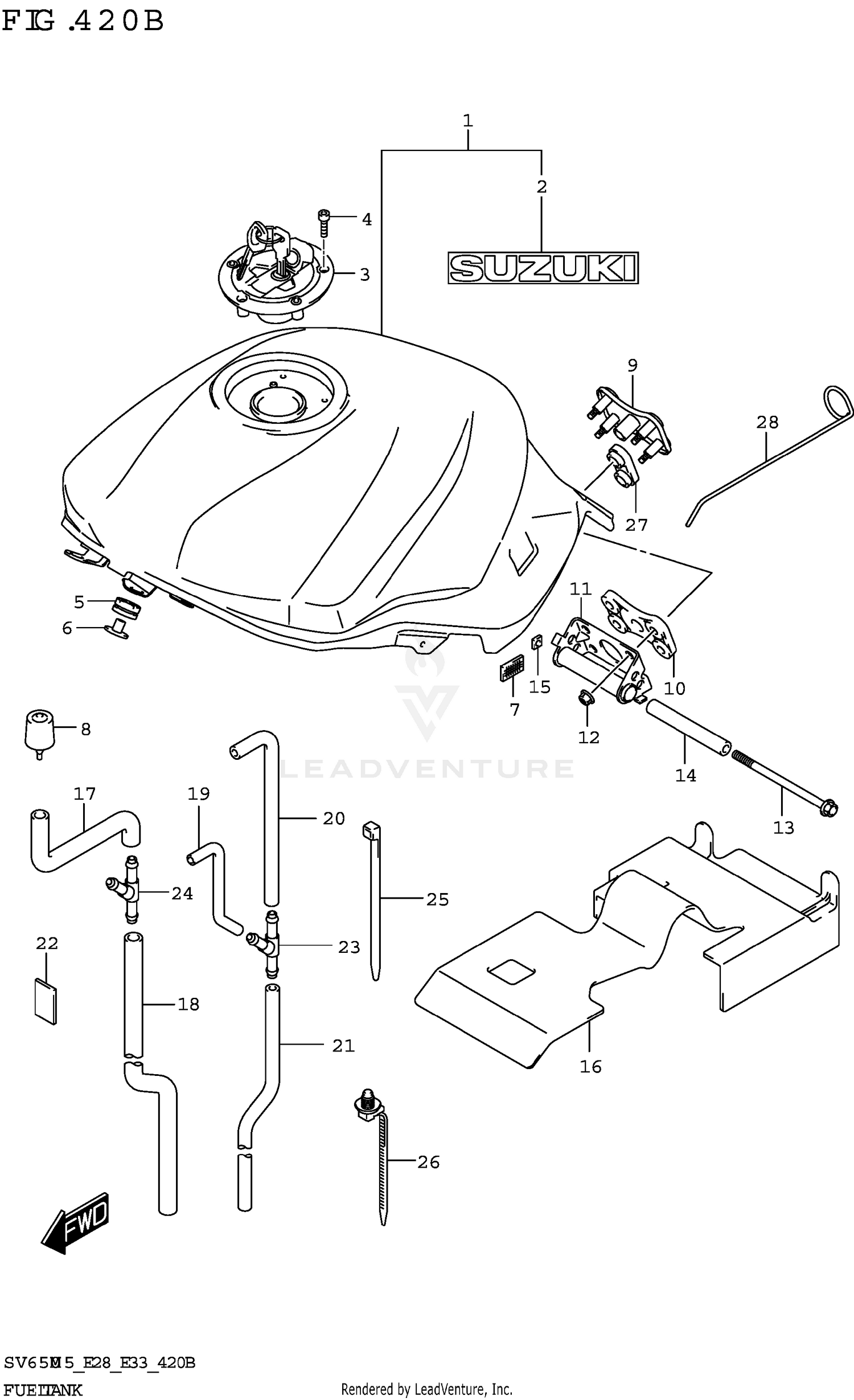 FUEL TANK (SV650A:E28)