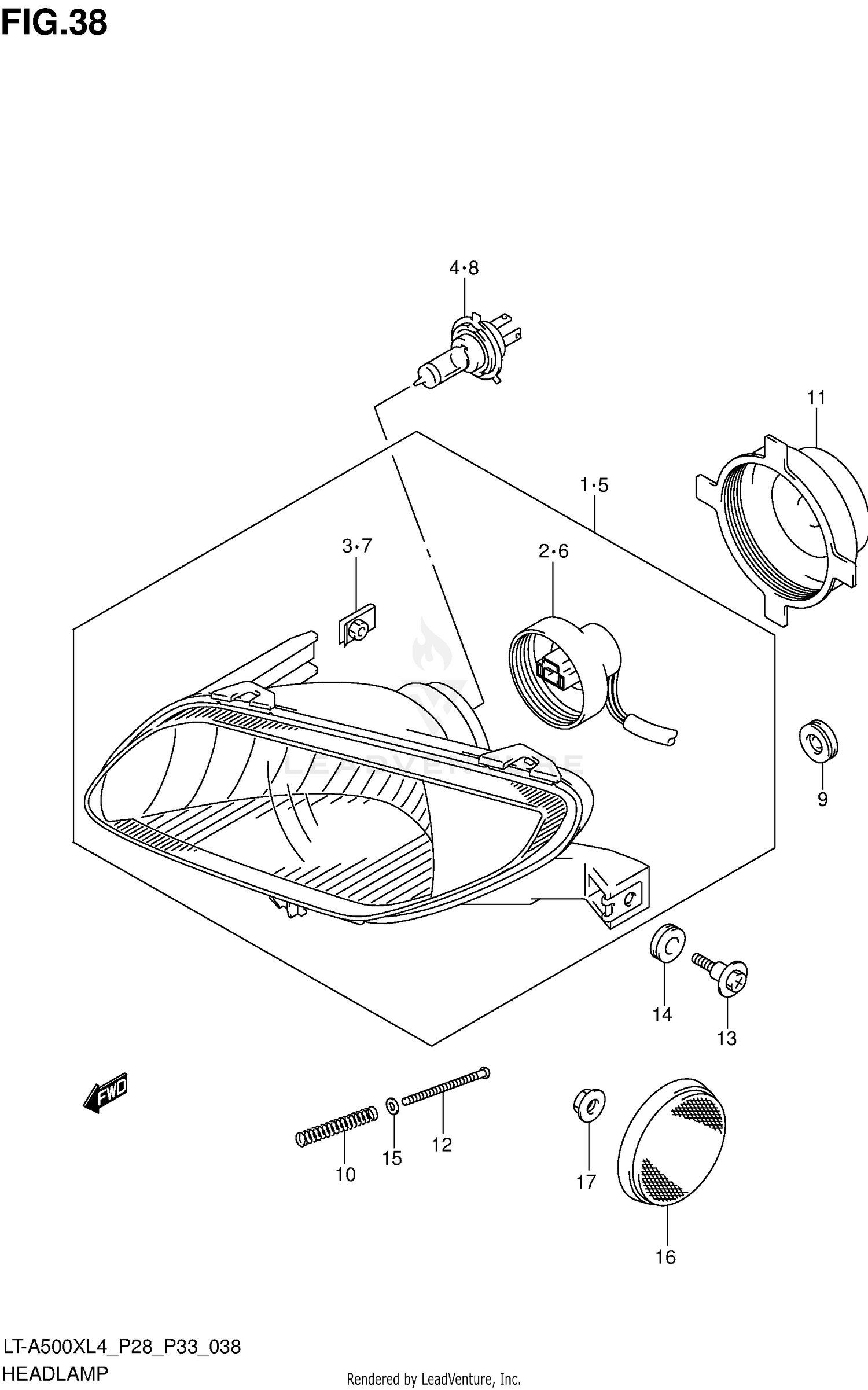 HEADLAMP (LT-A500XL4 P28)