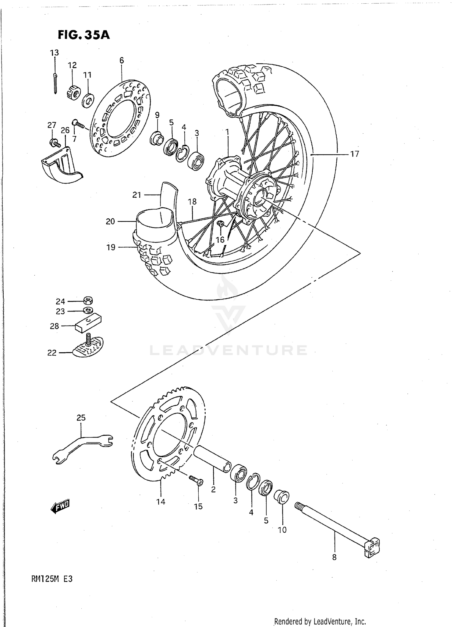 REAR WHEEL (MODEL L/M)