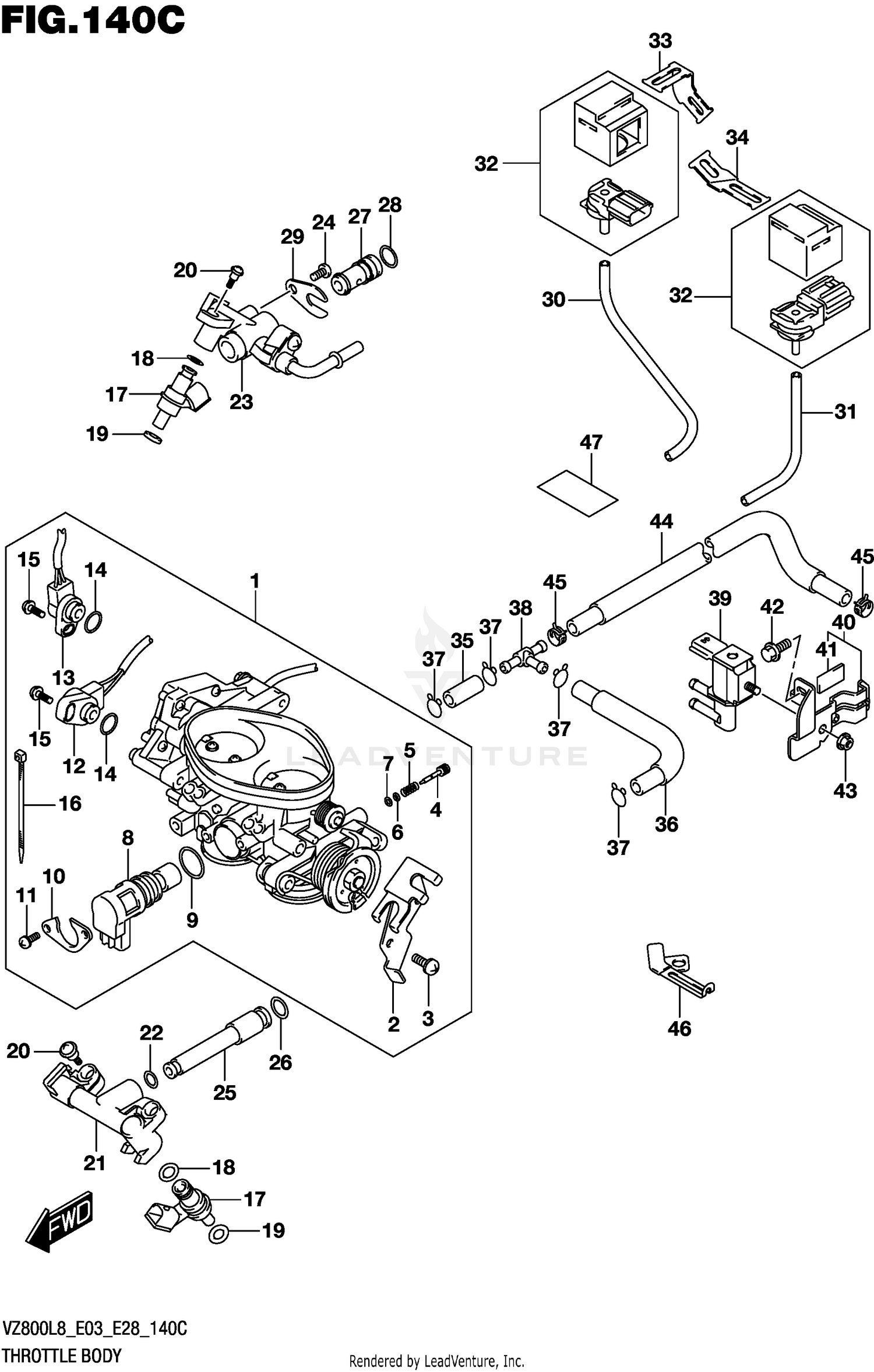 THROTTLE BODY (VZ800L8 E33)