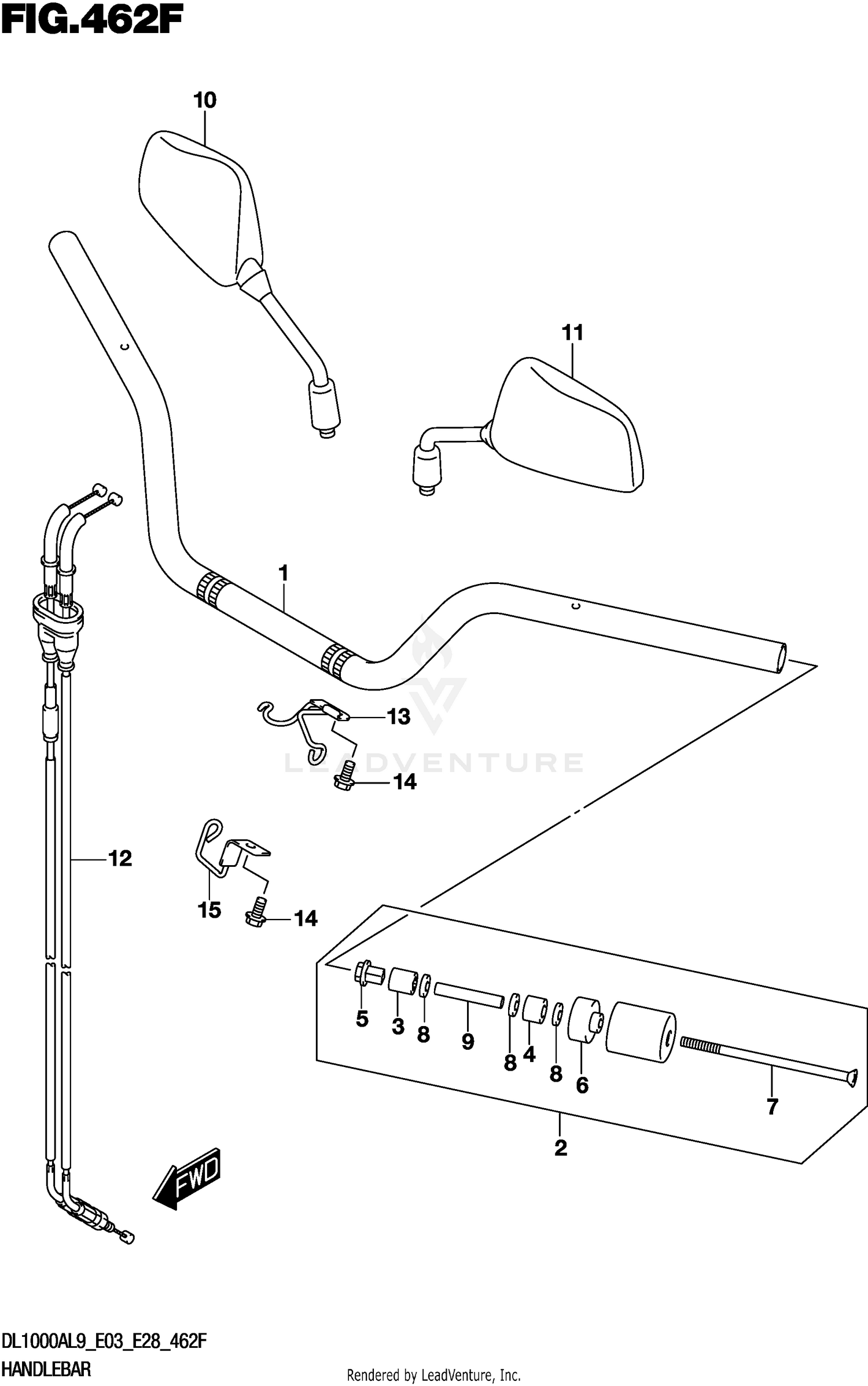 HANDLEBAR (DL1000AL9 E33)
