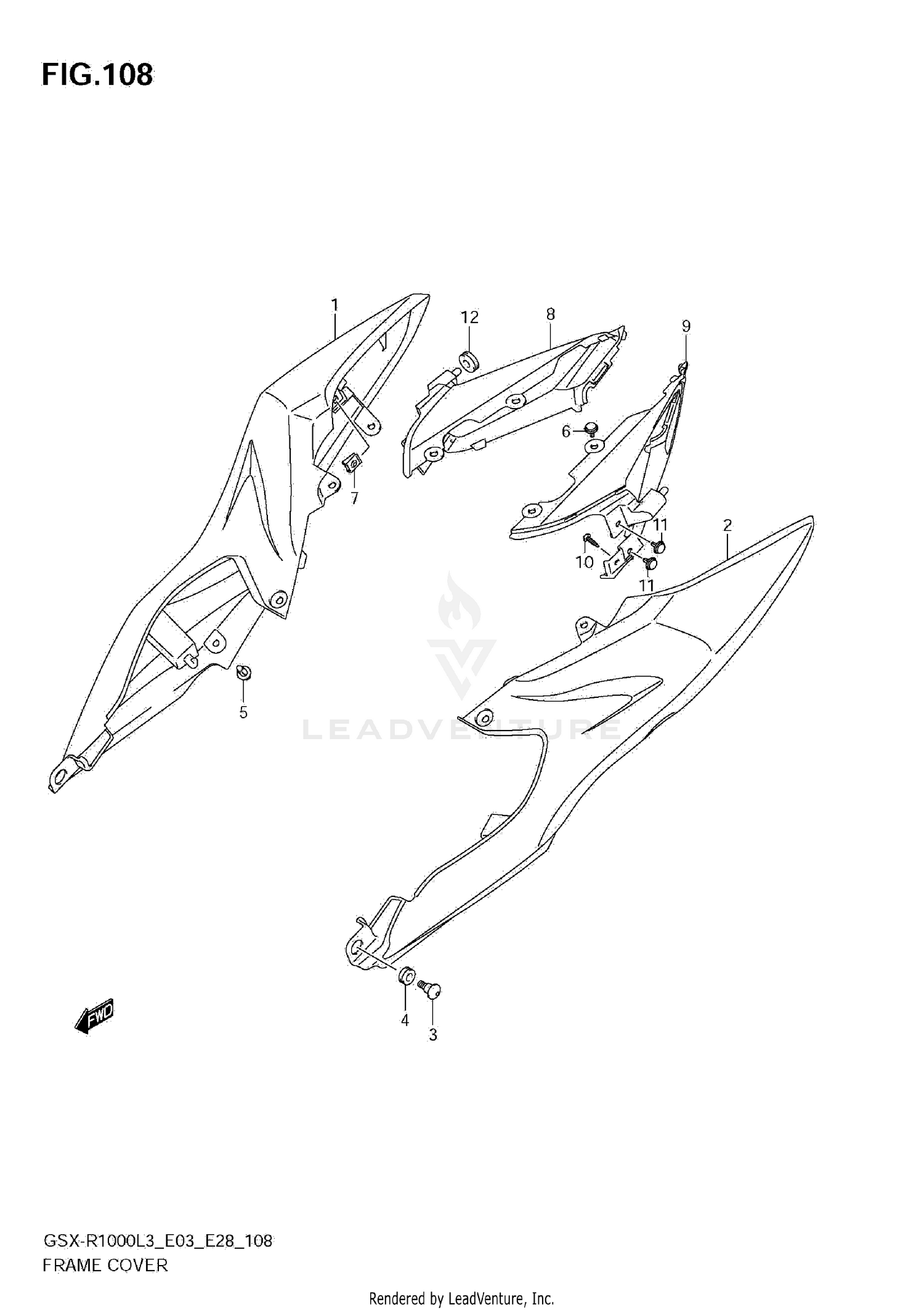 FRAME COVER (GSX-R1000L3 E03)