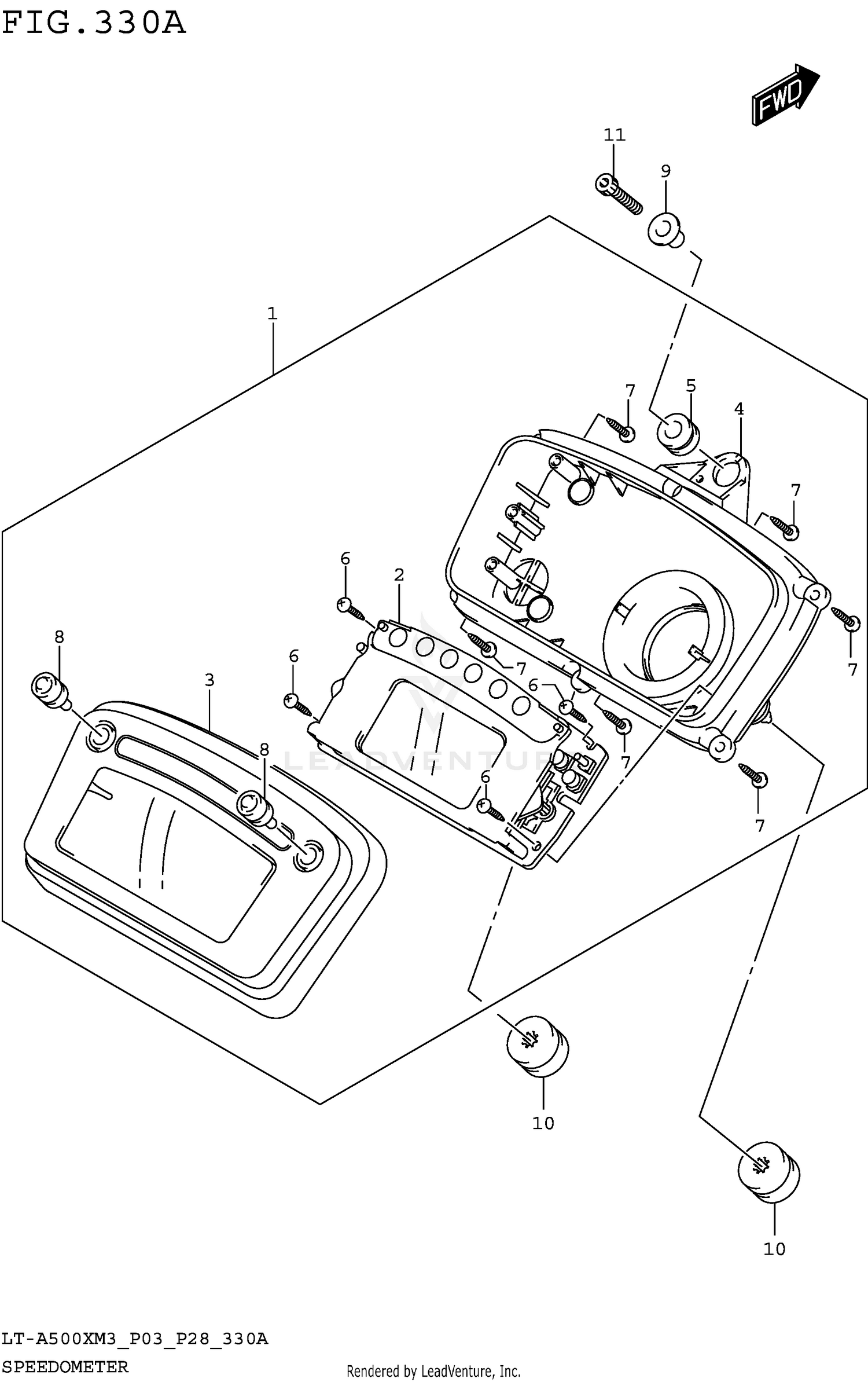 SPEEDOMETER (LT-A500XPM3 P03)